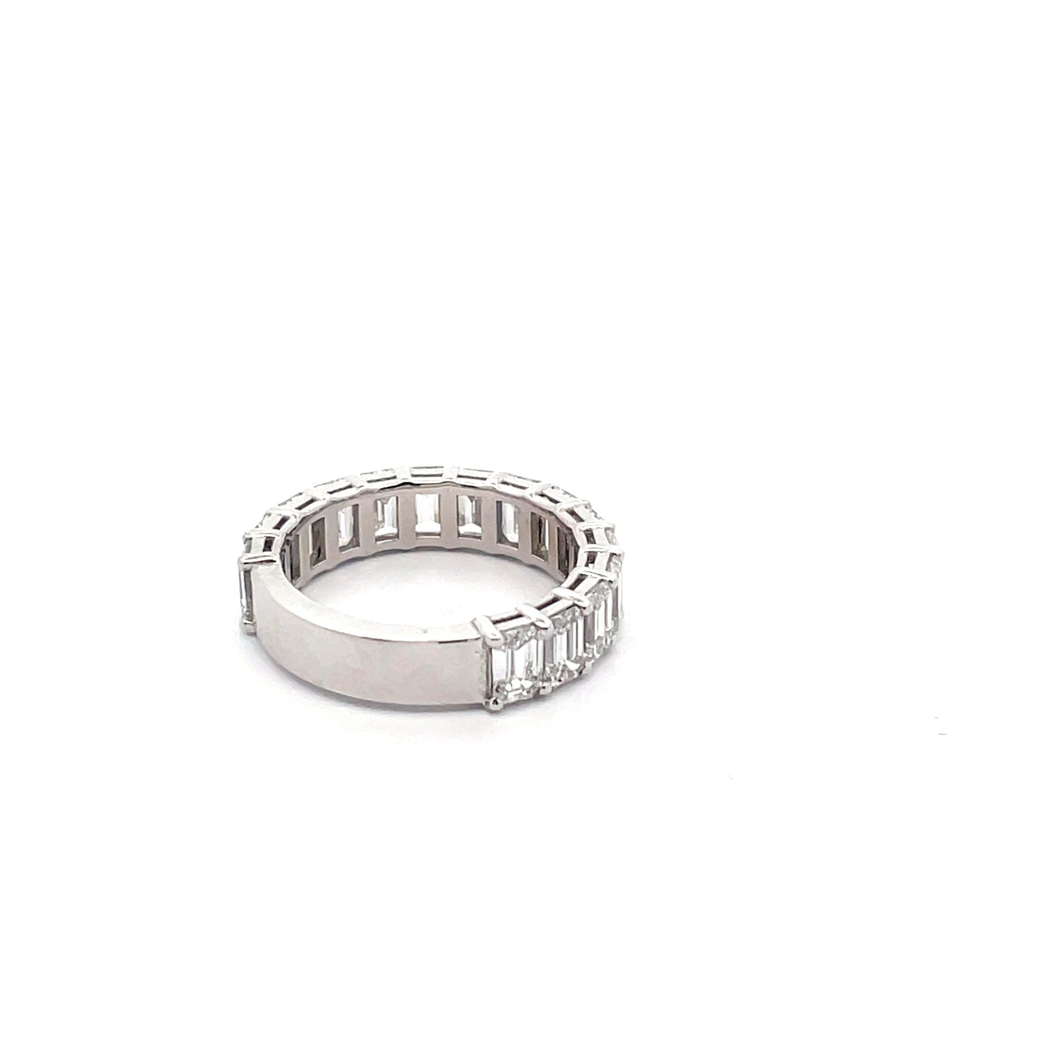 4 Carat Emerald Cut 3/4 Way Diamond Eternity Band