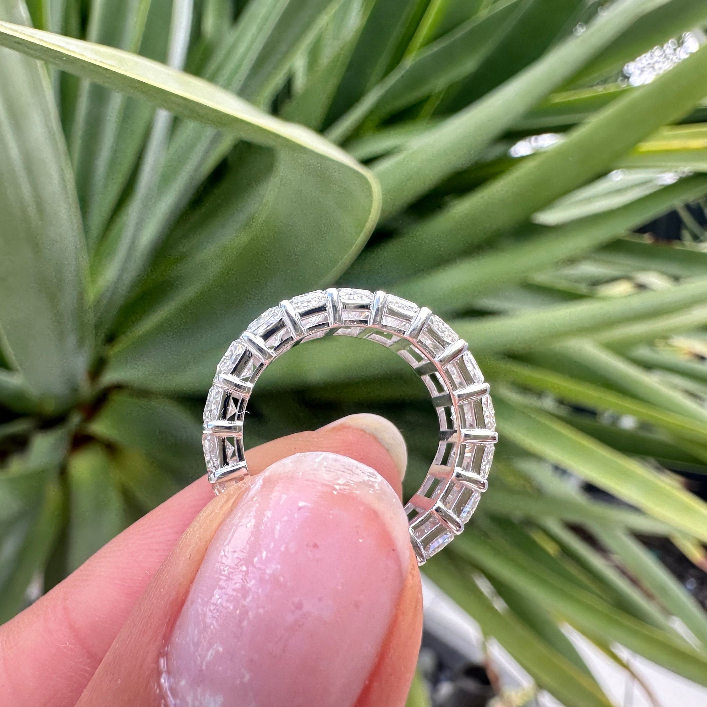 5 Carat Radiant Cut Diamond Eternity Band