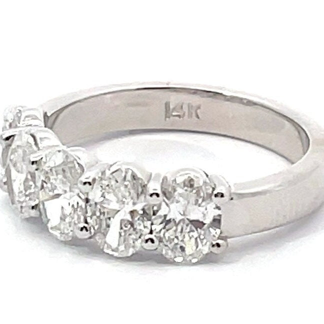 1.5 Carat 5 Stone Oval Eternity Band