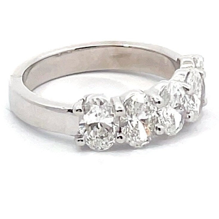 1.5 Carat 5 Stone Oval Eternity Band