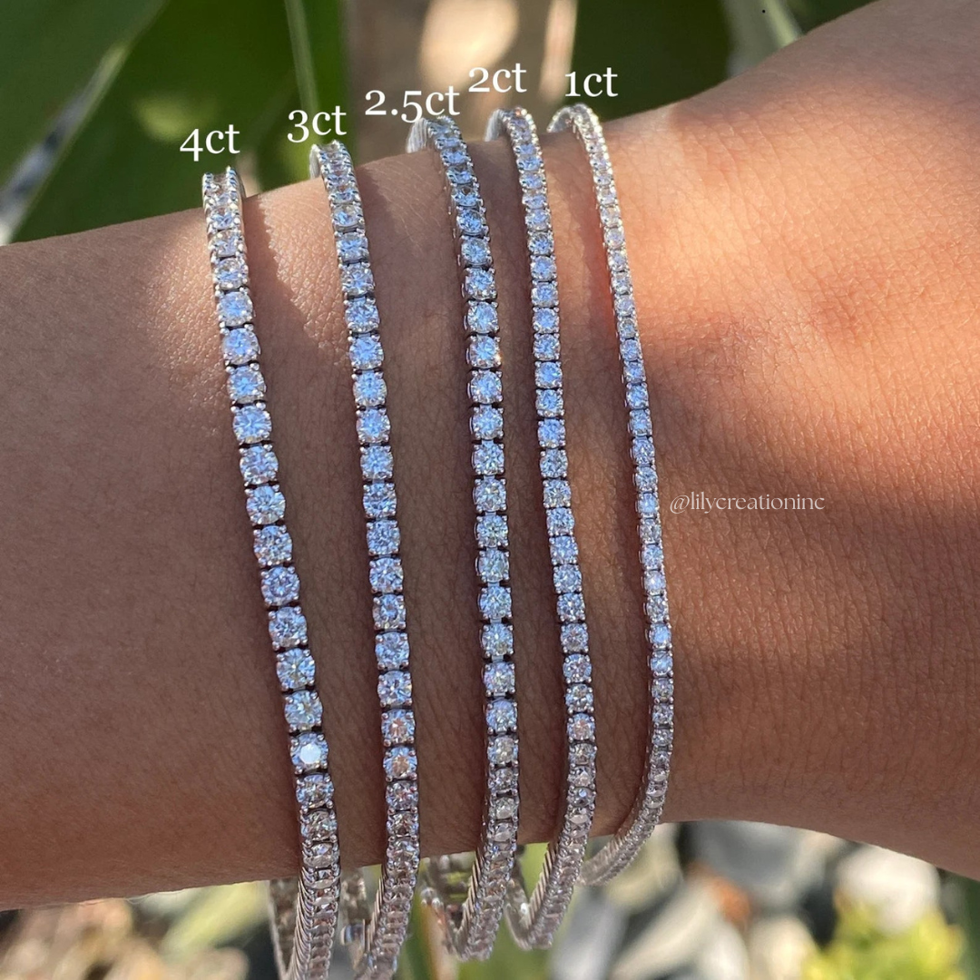 3 Carat Round Lab Grown Diamond Tennis Bracelet