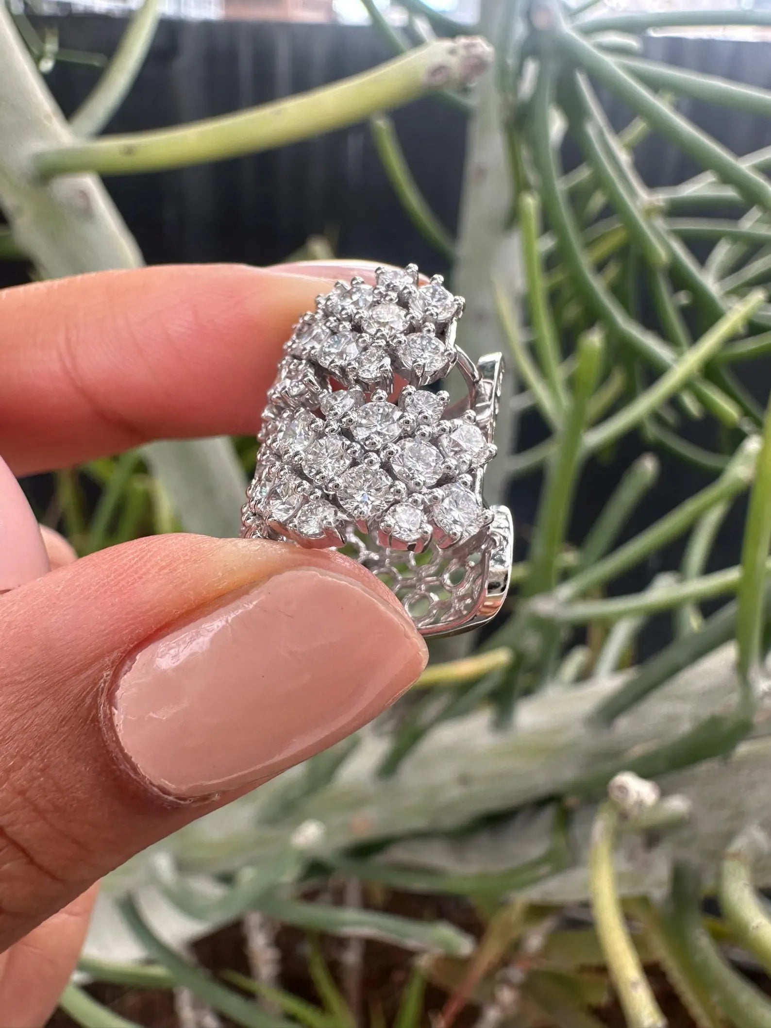 2 Carat Lab Grown Diamond Huggie Earrings