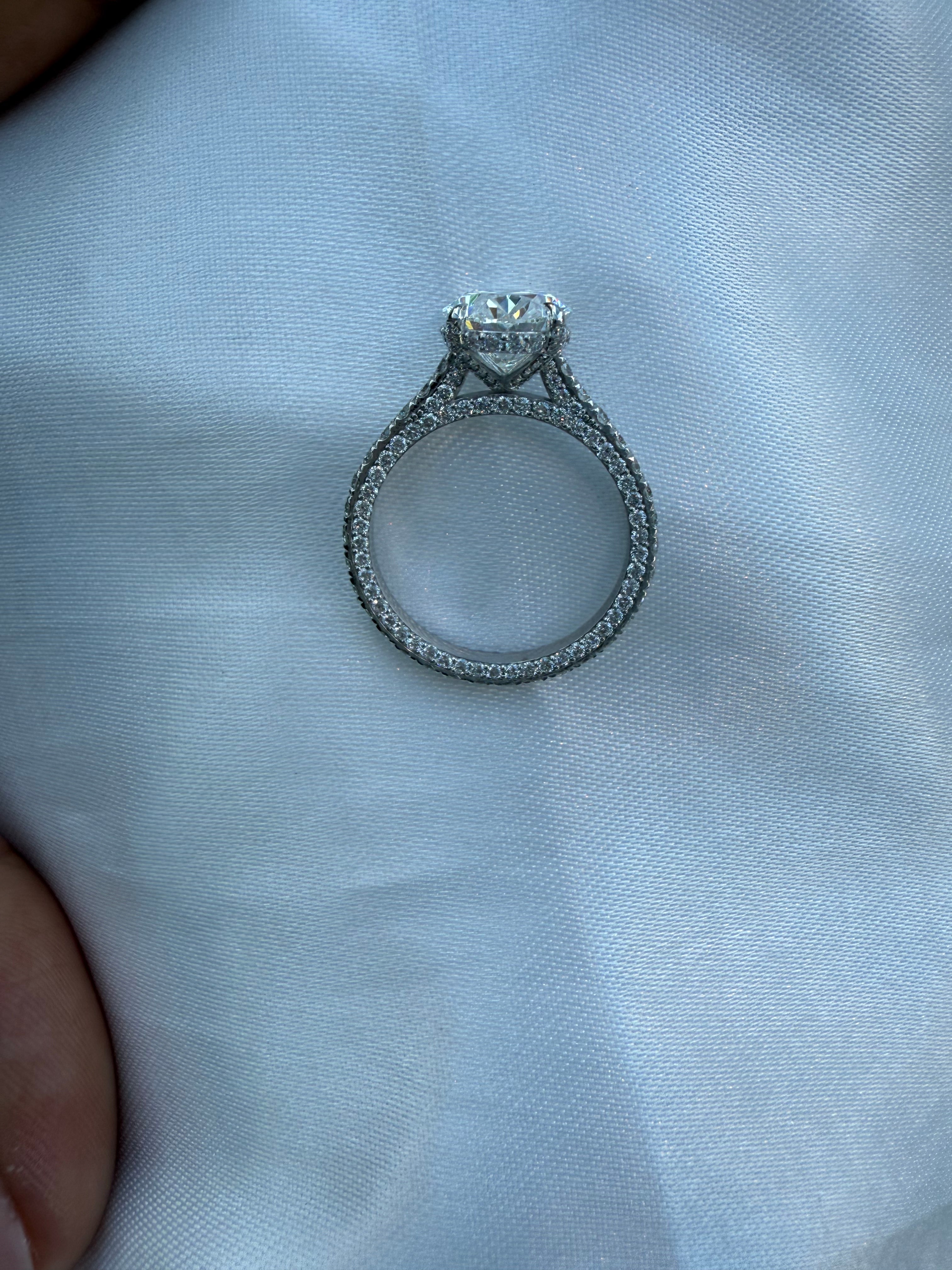 Oval Diamond Engagement Ring with Side Stones