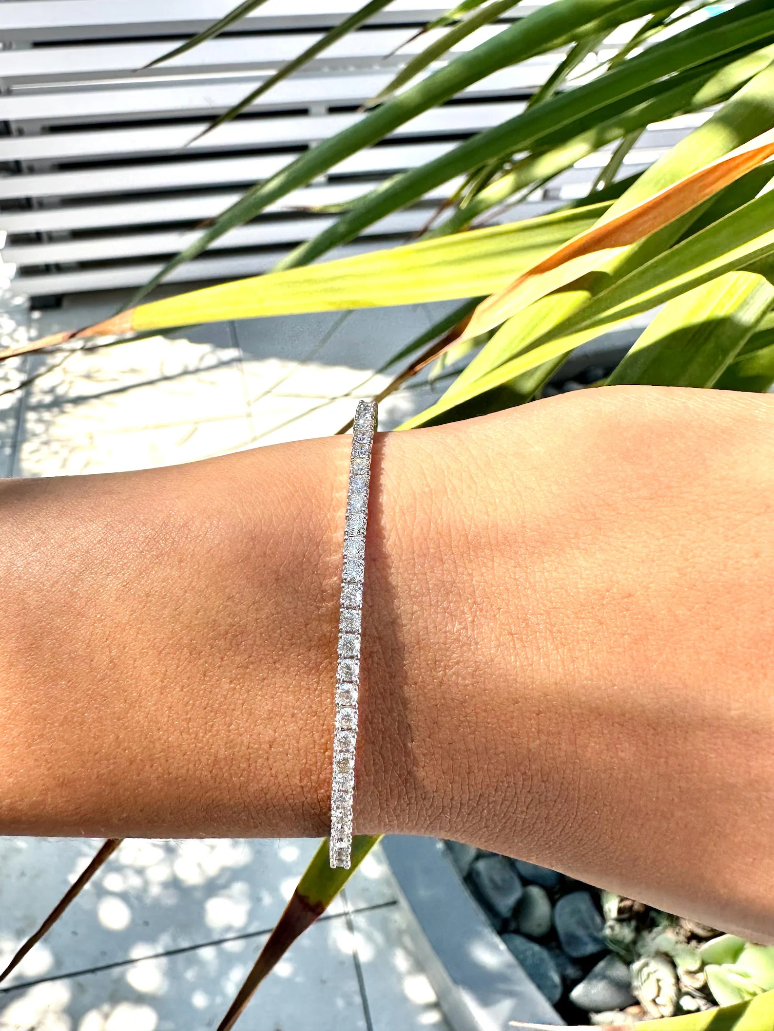 2 Carat Round Lab Grown Diamond Flexible Tennis Bangle