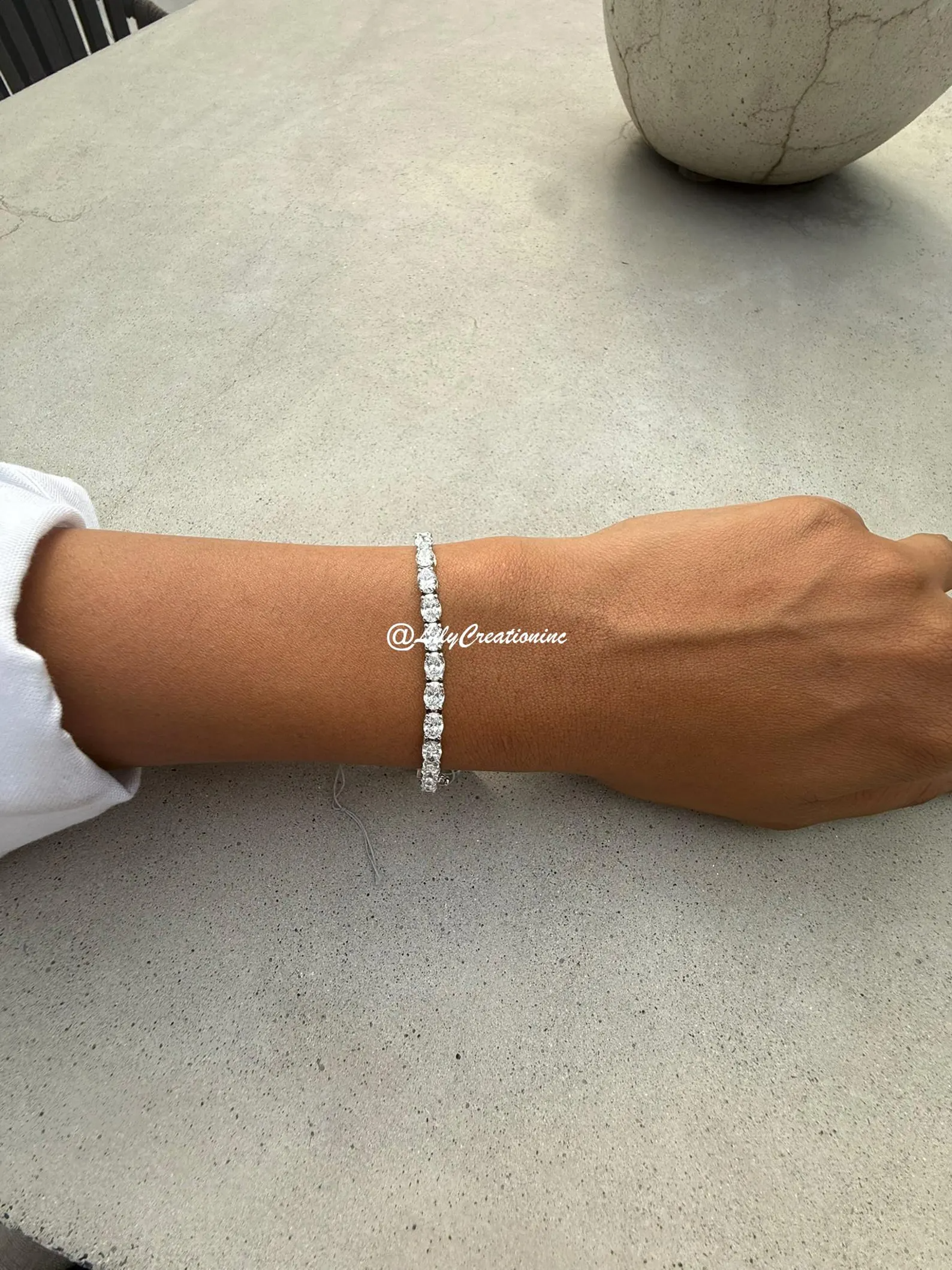 10 Carat Oval Diamond Tennis Bracelet