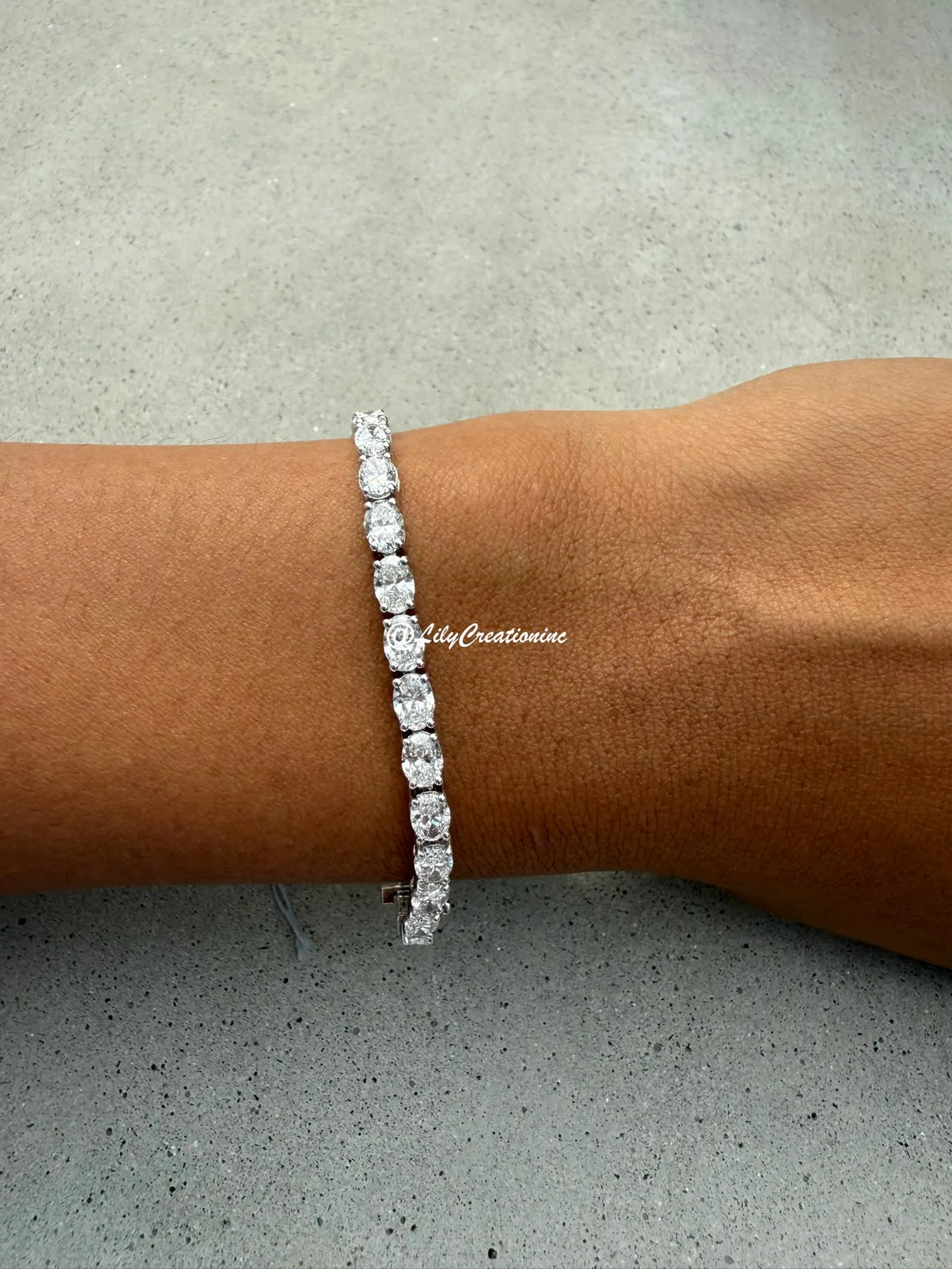 10 Carat Oval Diamond Tennis Bracelet