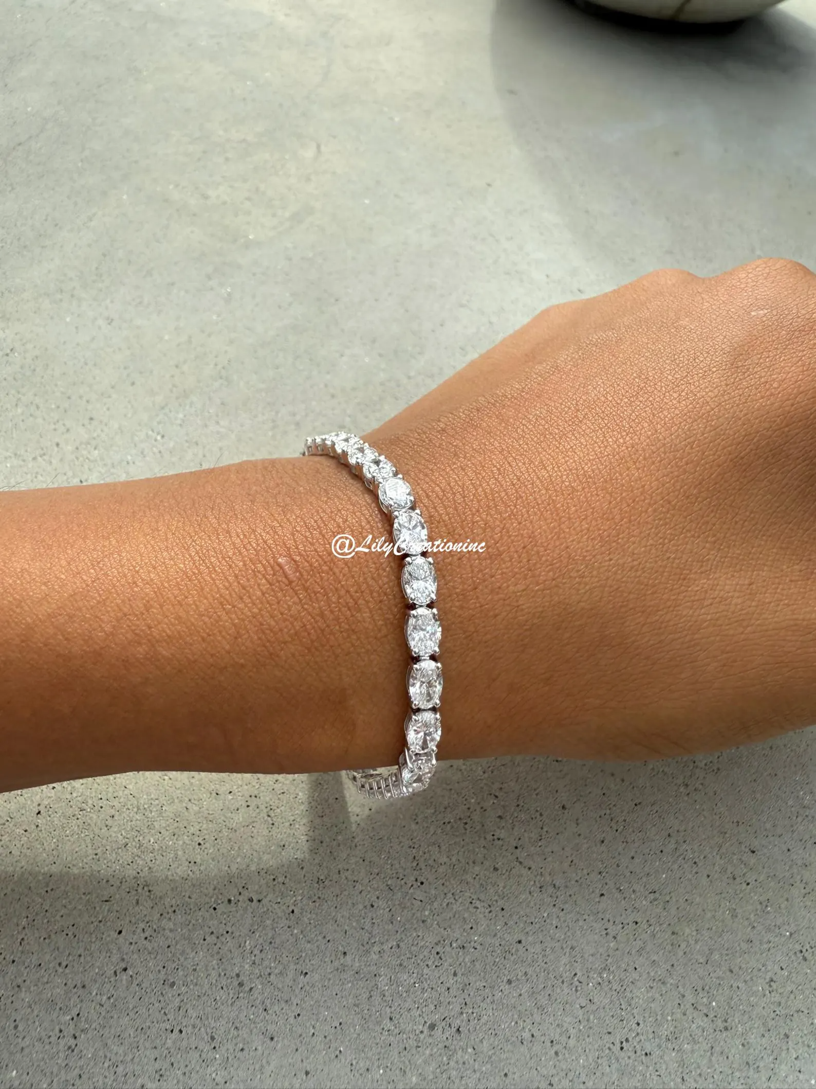 12 Carat Oval Diamond Tennis Bracelet