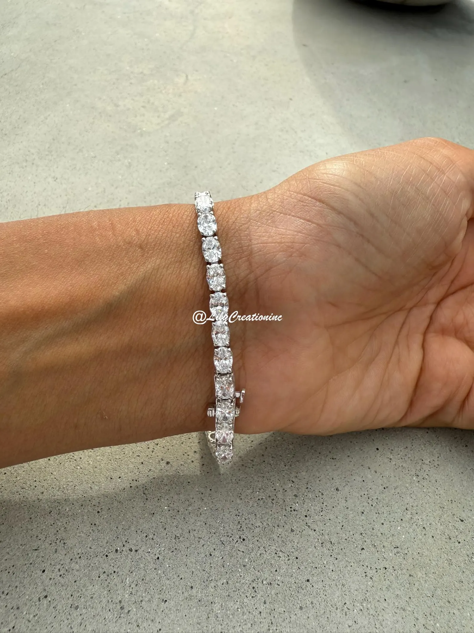 12 Carat Oval Diamond Tennis Bracelet