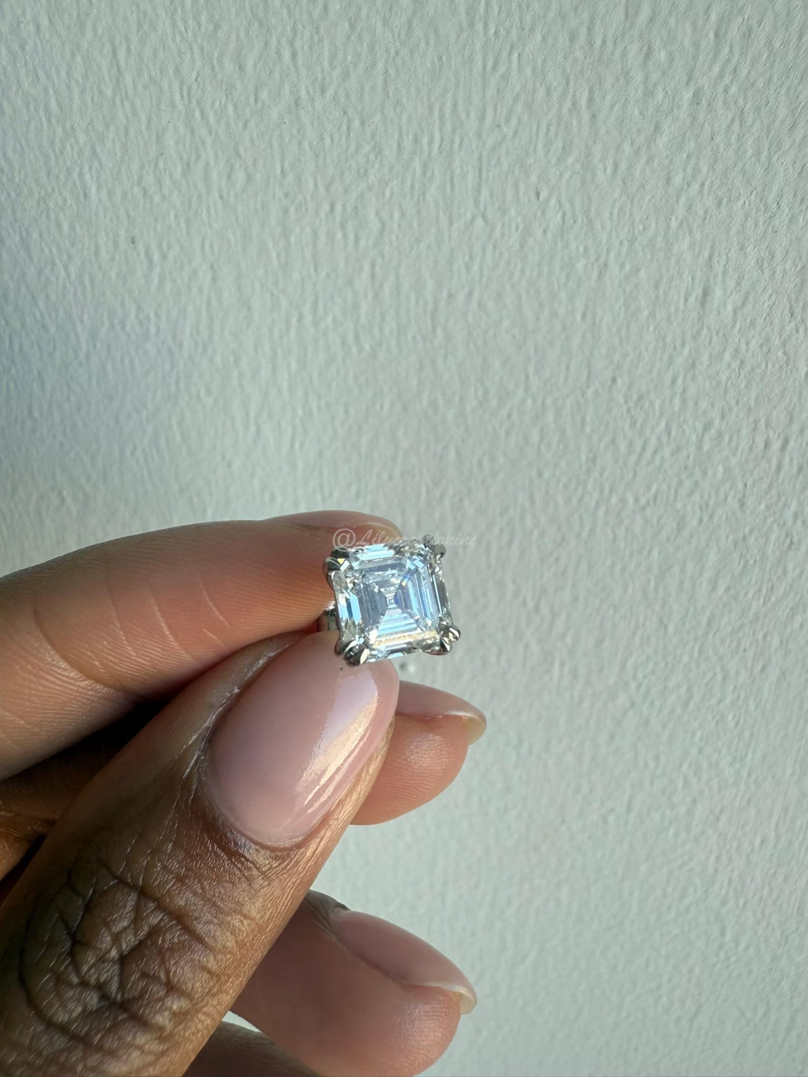 4 Carat Asscher Unique Lab Grown Diamond Stud Earrings