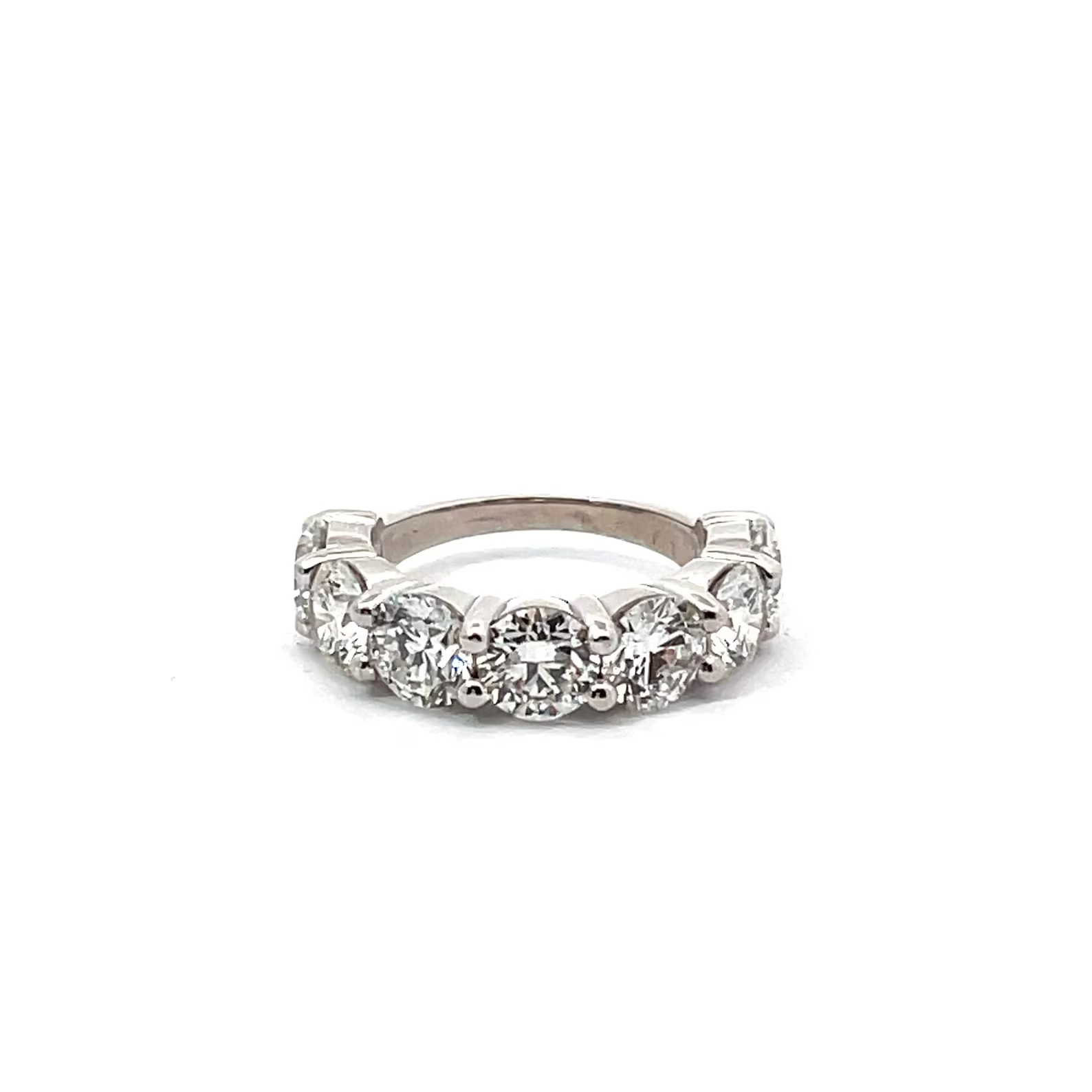 5 Carat Round 7 Stones Lab Grown Diamond Eternity Band