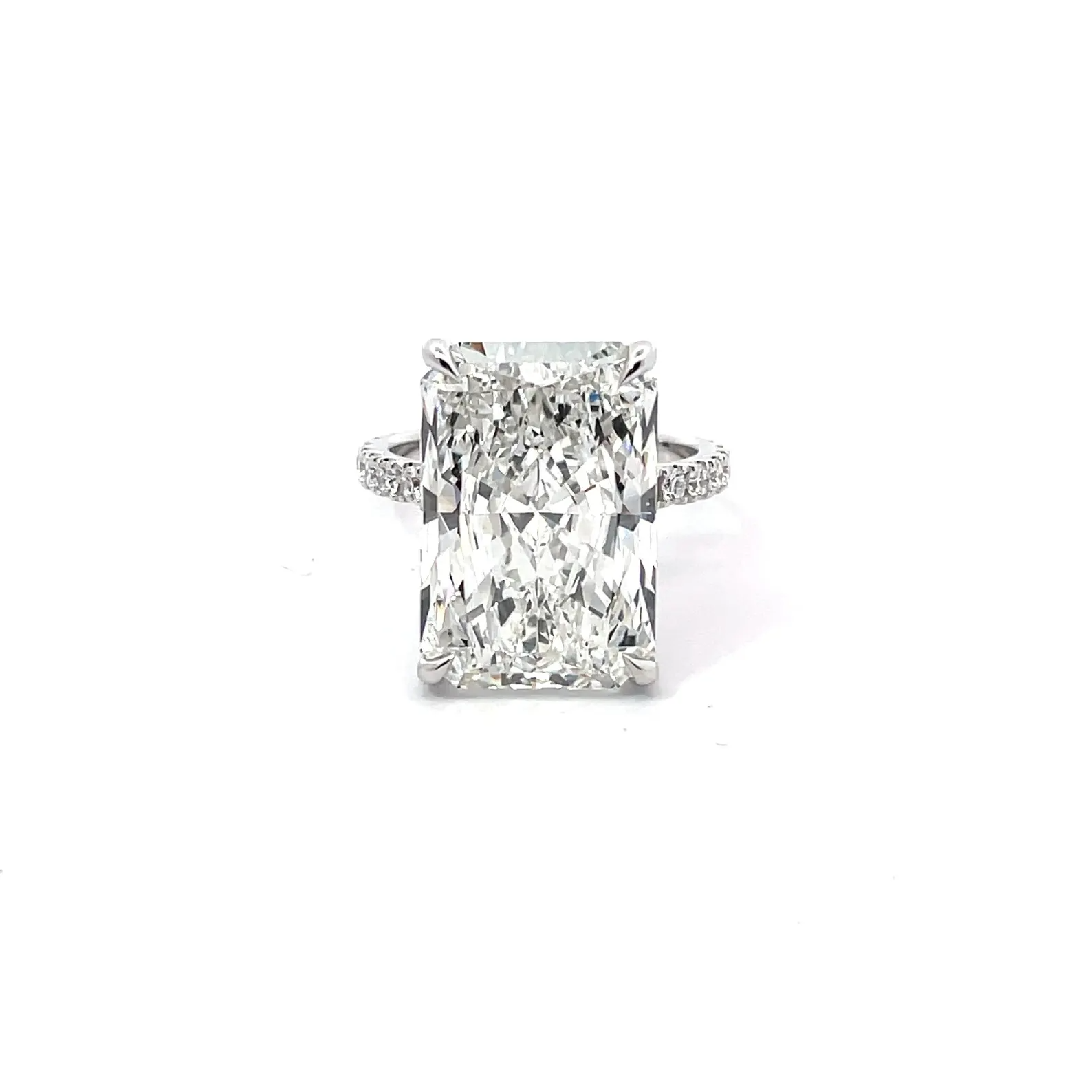 Radiant Big Lab Grown Diamond Engagement Ring