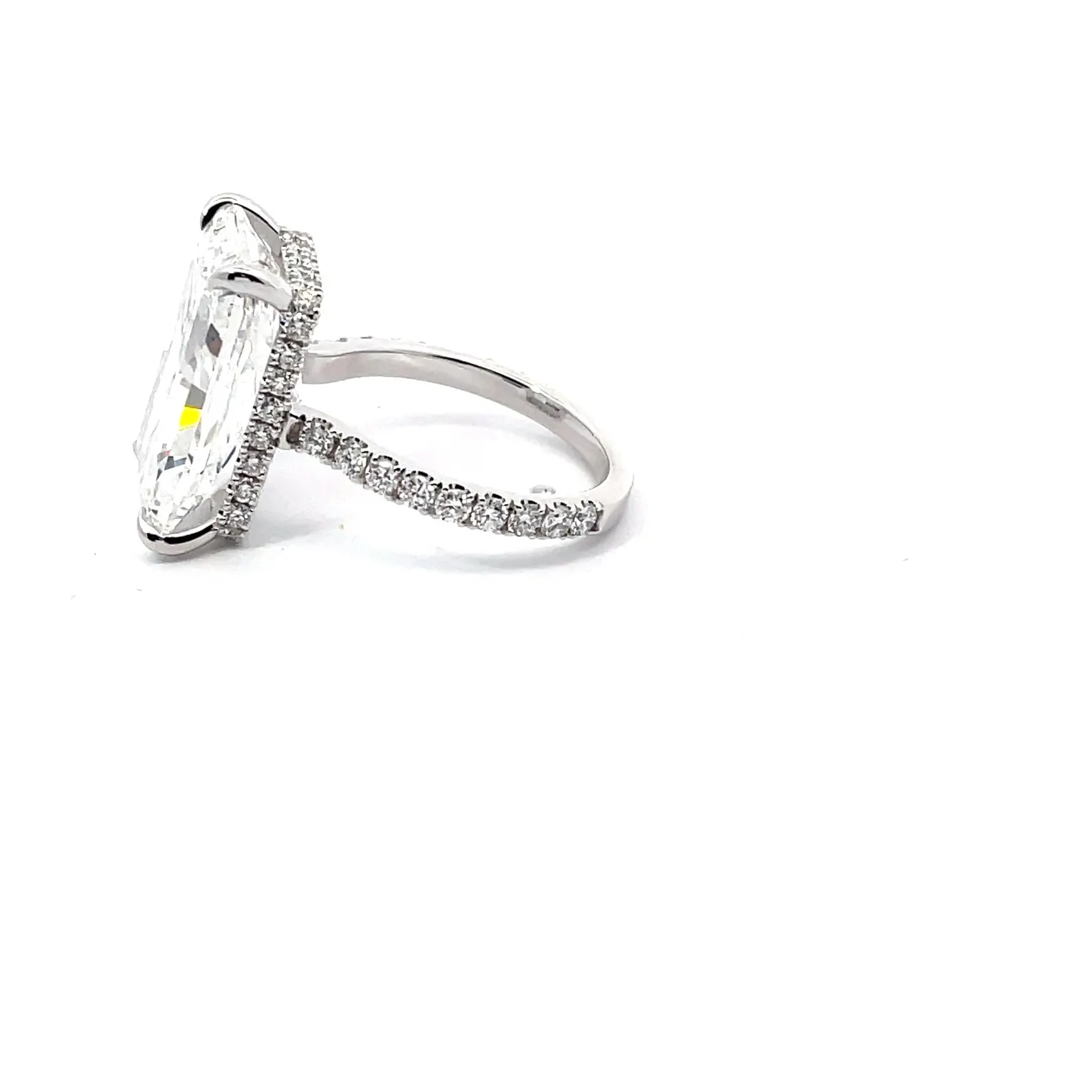 Radiant Big Lab Grown Diamond Engagement Ring