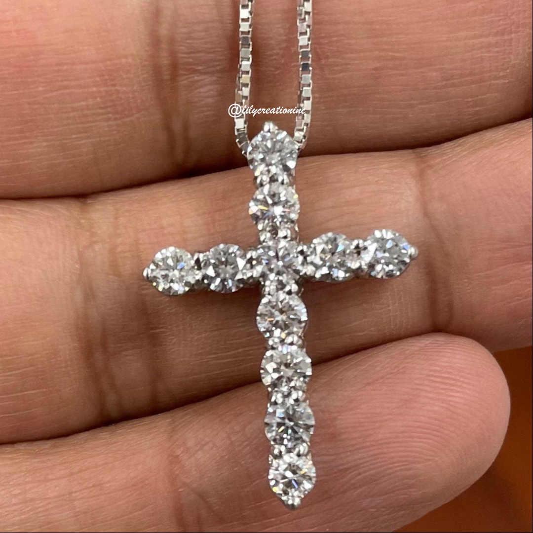 Lab Grown Diamond Cross Pendant