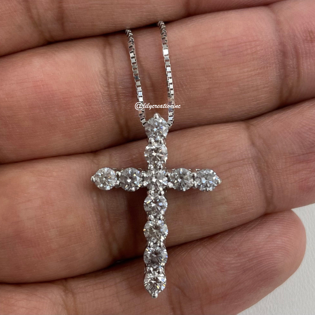 Lab Grown Diamond Cross Pendant