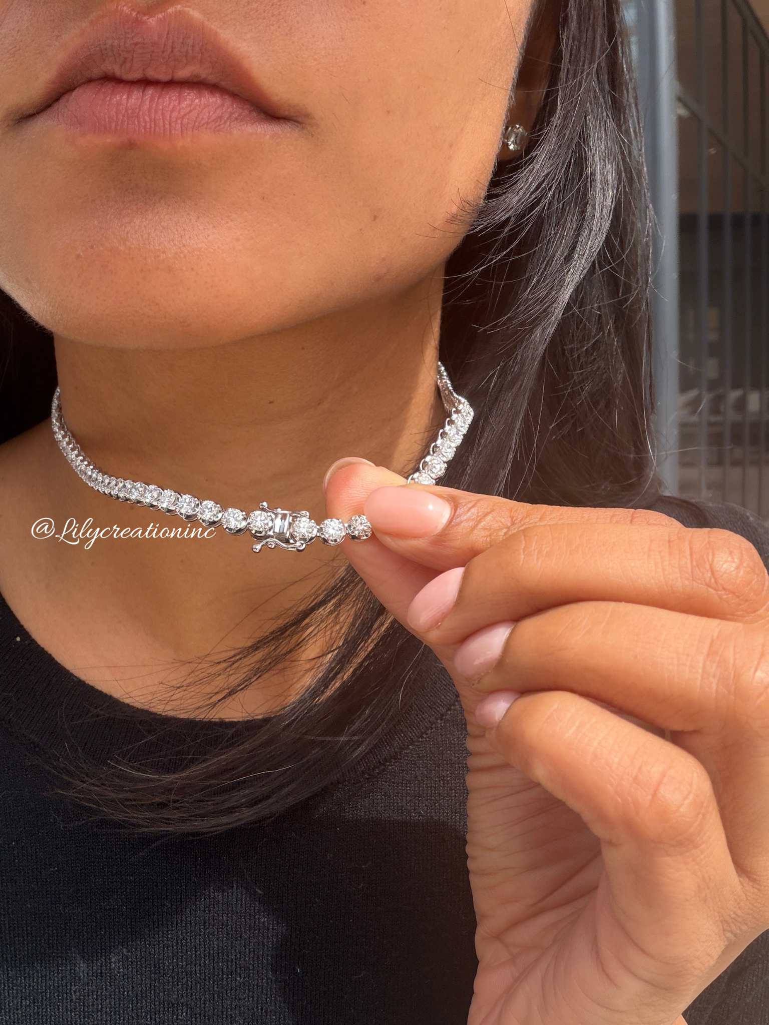 15 Carat Crown Diamond Tennis Necklace