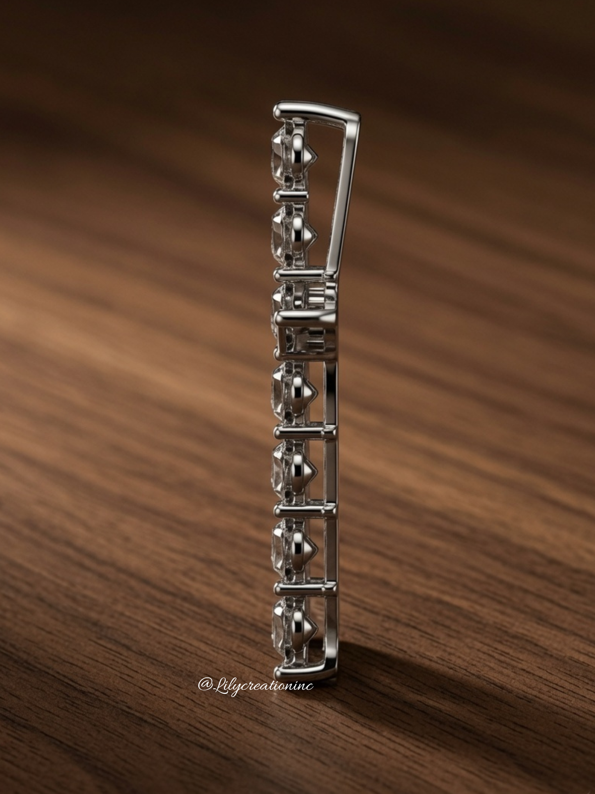 Round 11 Stones Lab Grown Diamond Cross Pendant