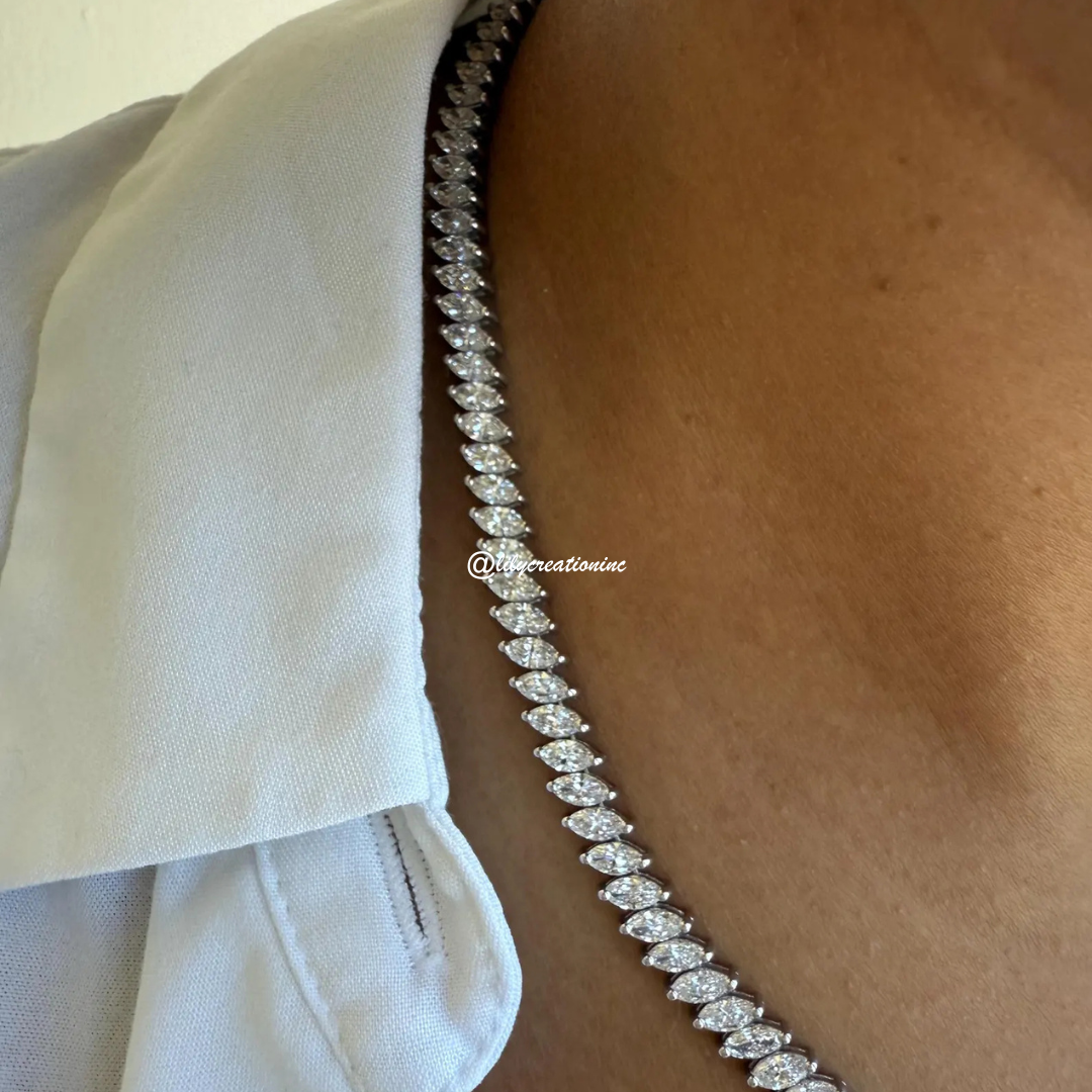 17 Carat Marquee Lab Grown Diamond Tennis Necklace