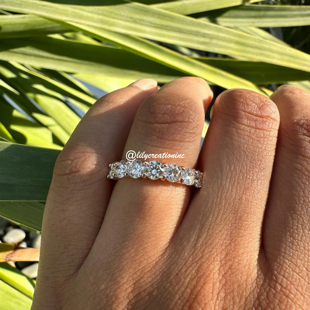 1.5 Carat 7 Stone Diamond Eternity Band