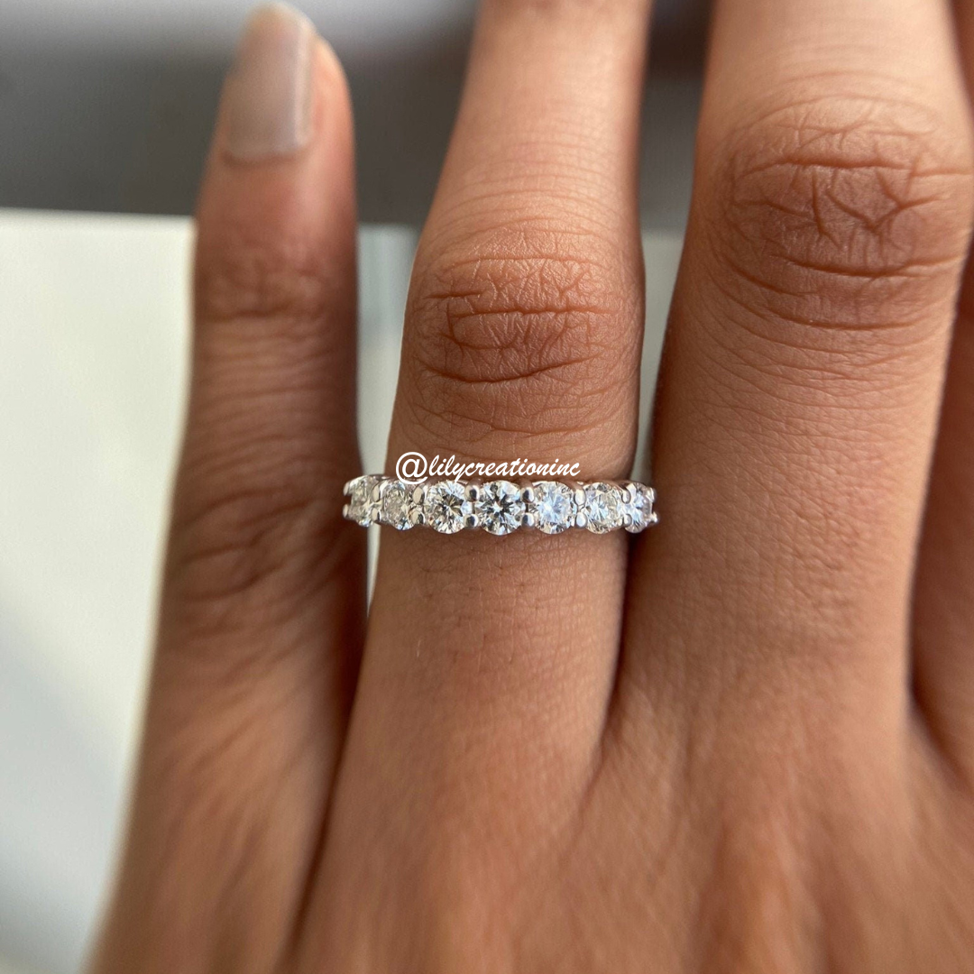 3 Carat Halfway Round Diamond Eternity Band