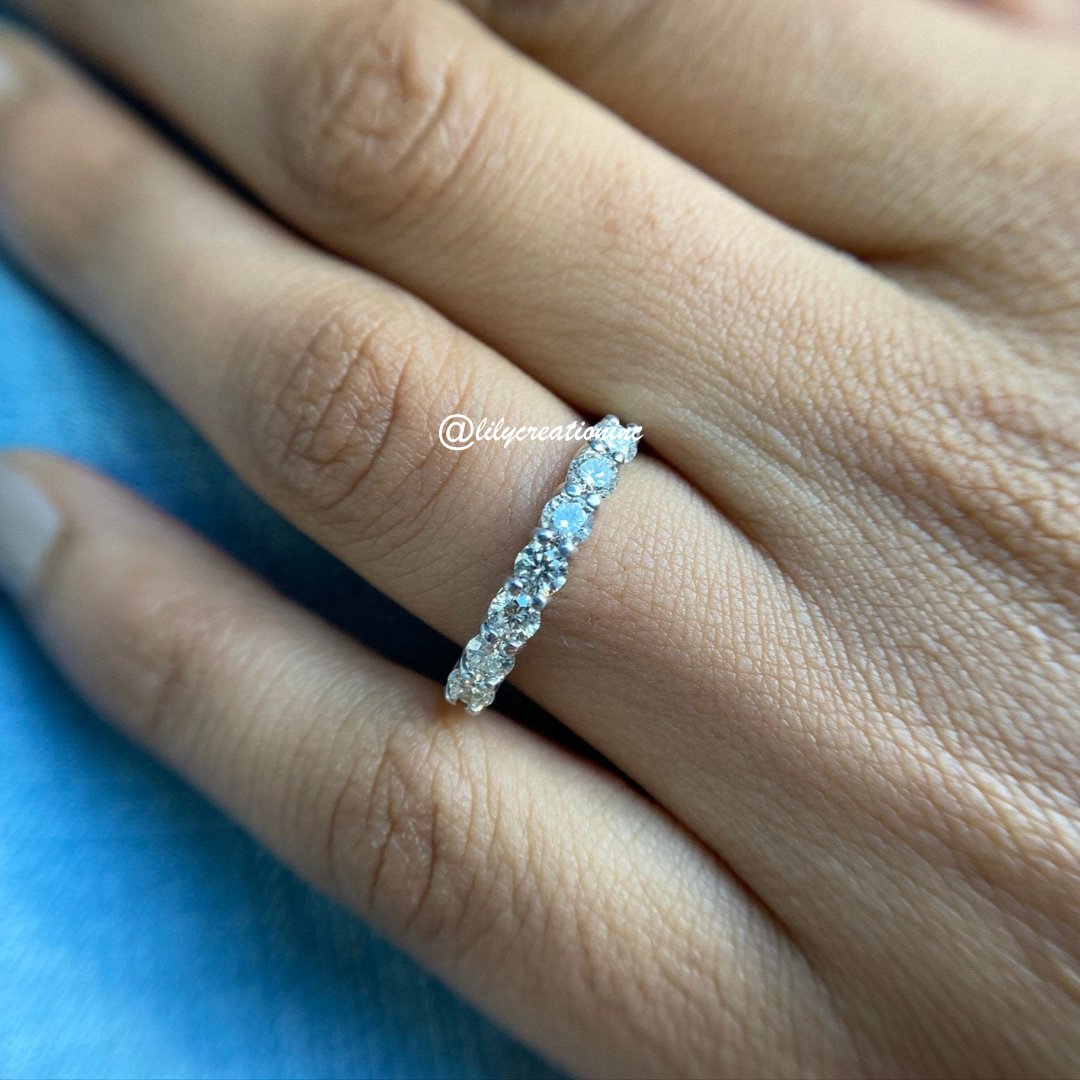3 Carat Halfway Round Diamond Eternity Band