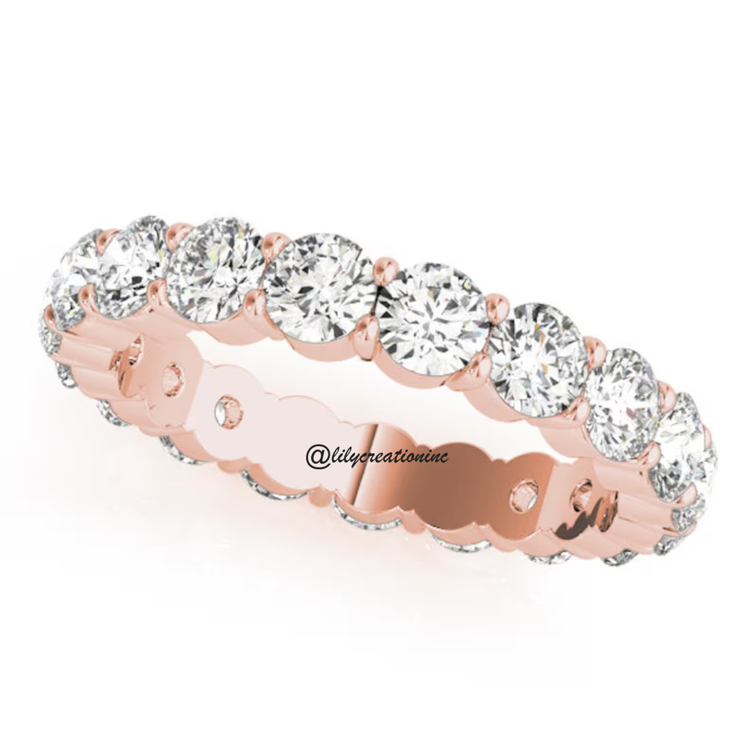 3 Carat Round Diamond Eternity Bands