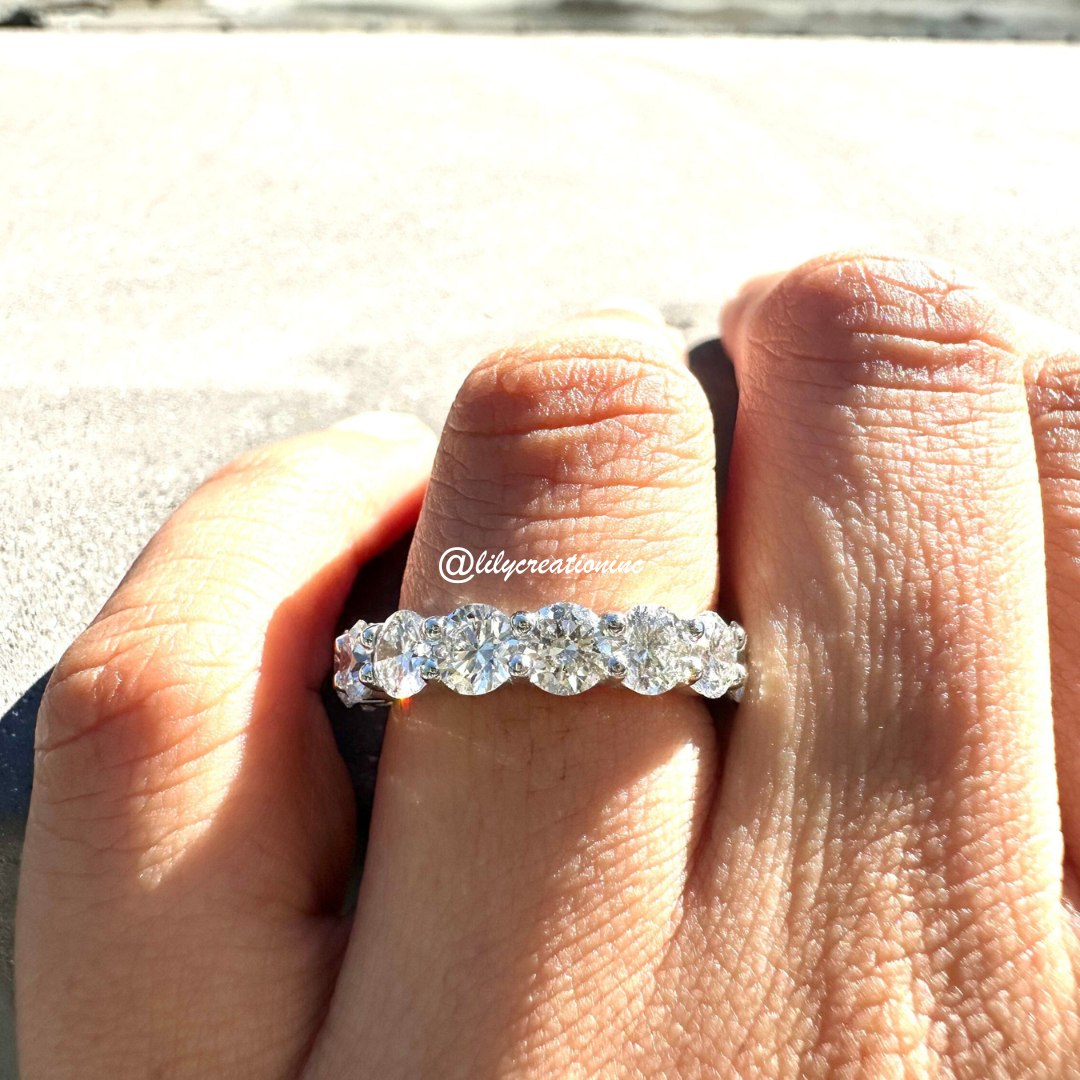 6 Carat Round Diamond Eternity Band