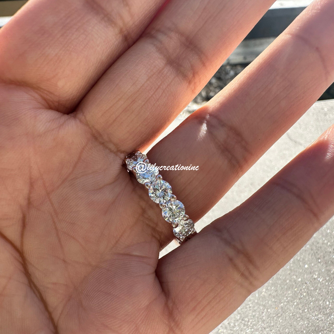 6 Carat Round Diamond Eternity Band