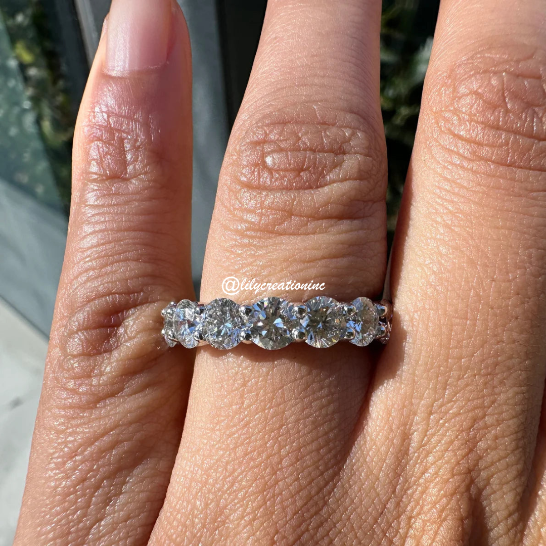 6 Carat Round Diamond Eternity Band