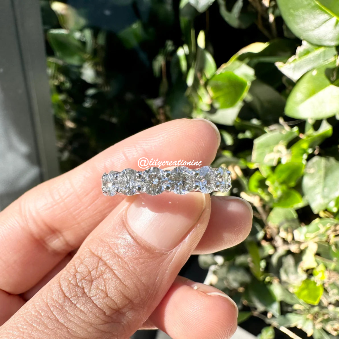 6 Carat Round Diamond Eternity Band
