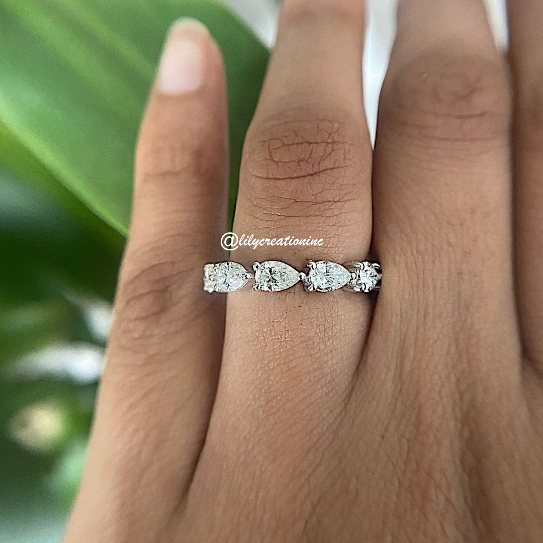 2.5 Carat Pear Diamond Eternity Band