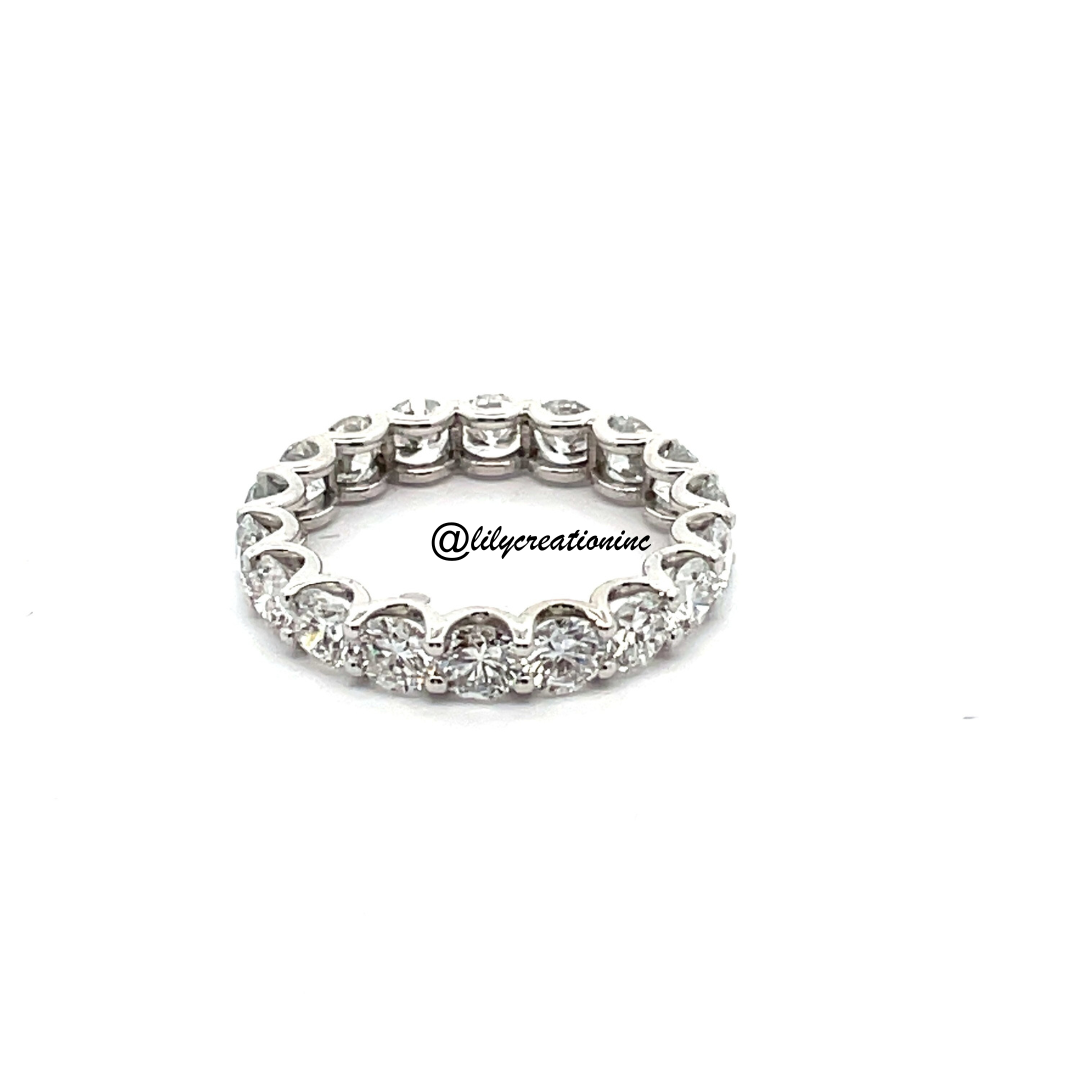 7 Carat Round U-Prong Diamond Eternity Band