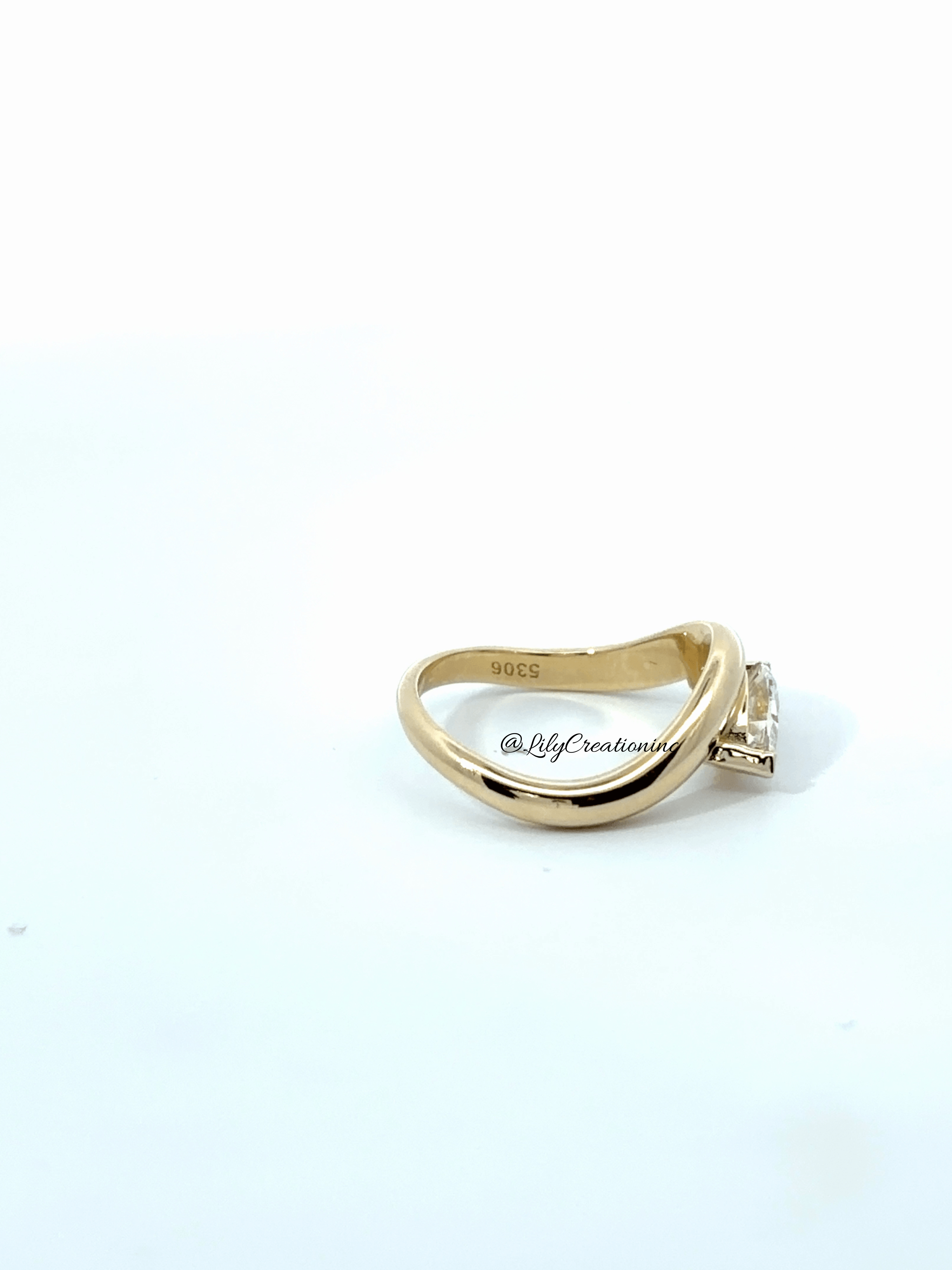 Art Deco Marquee Lab Grown Diamond Engagement Ring