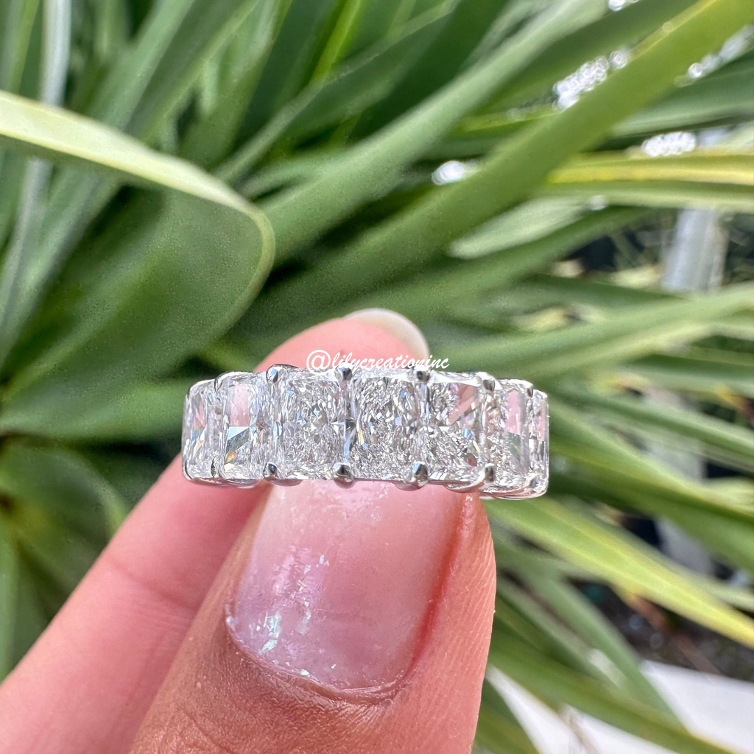 5 Carat Radiant Cut Diamond Eternity Band