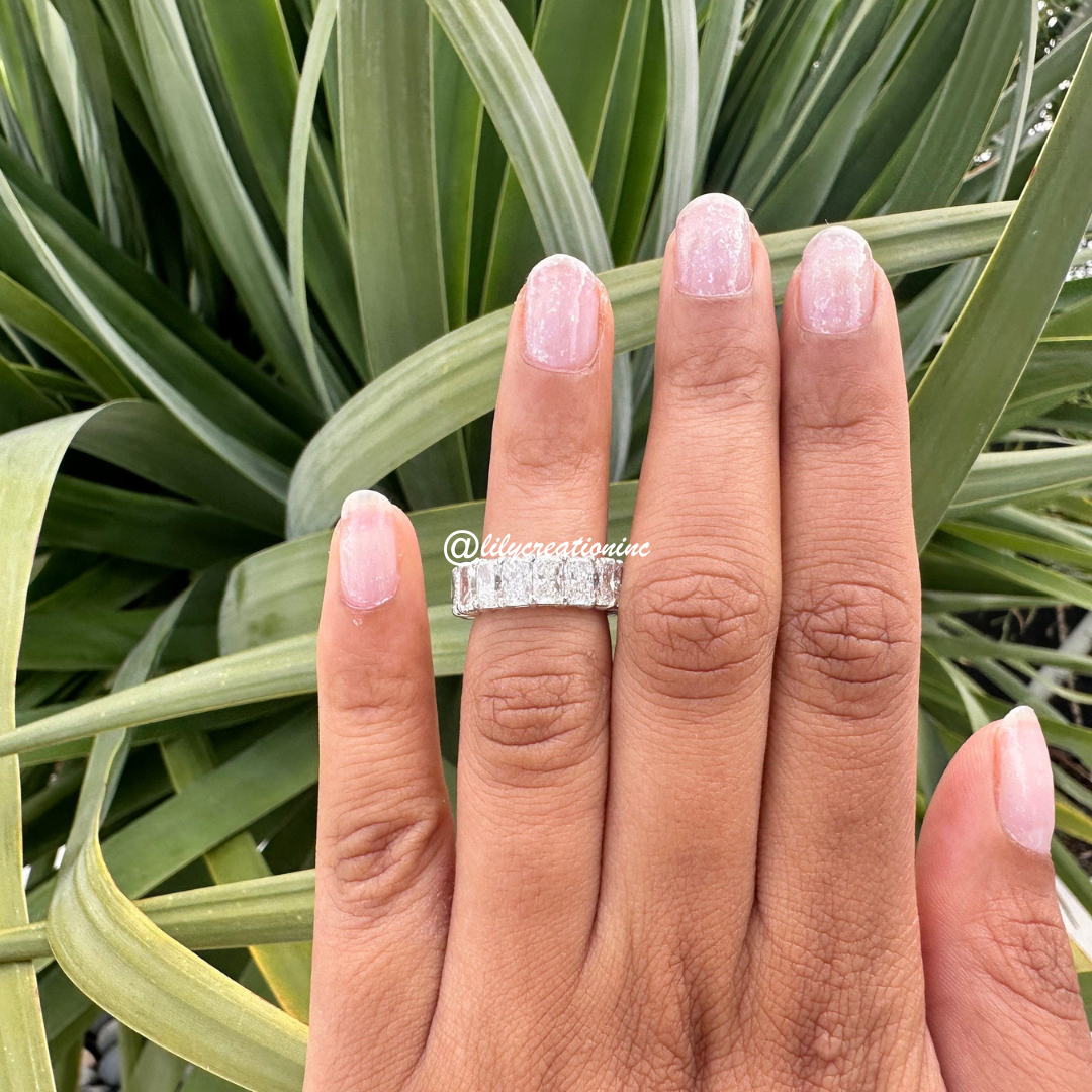 5 Carat Radiant Cut Diamond Eternity Band