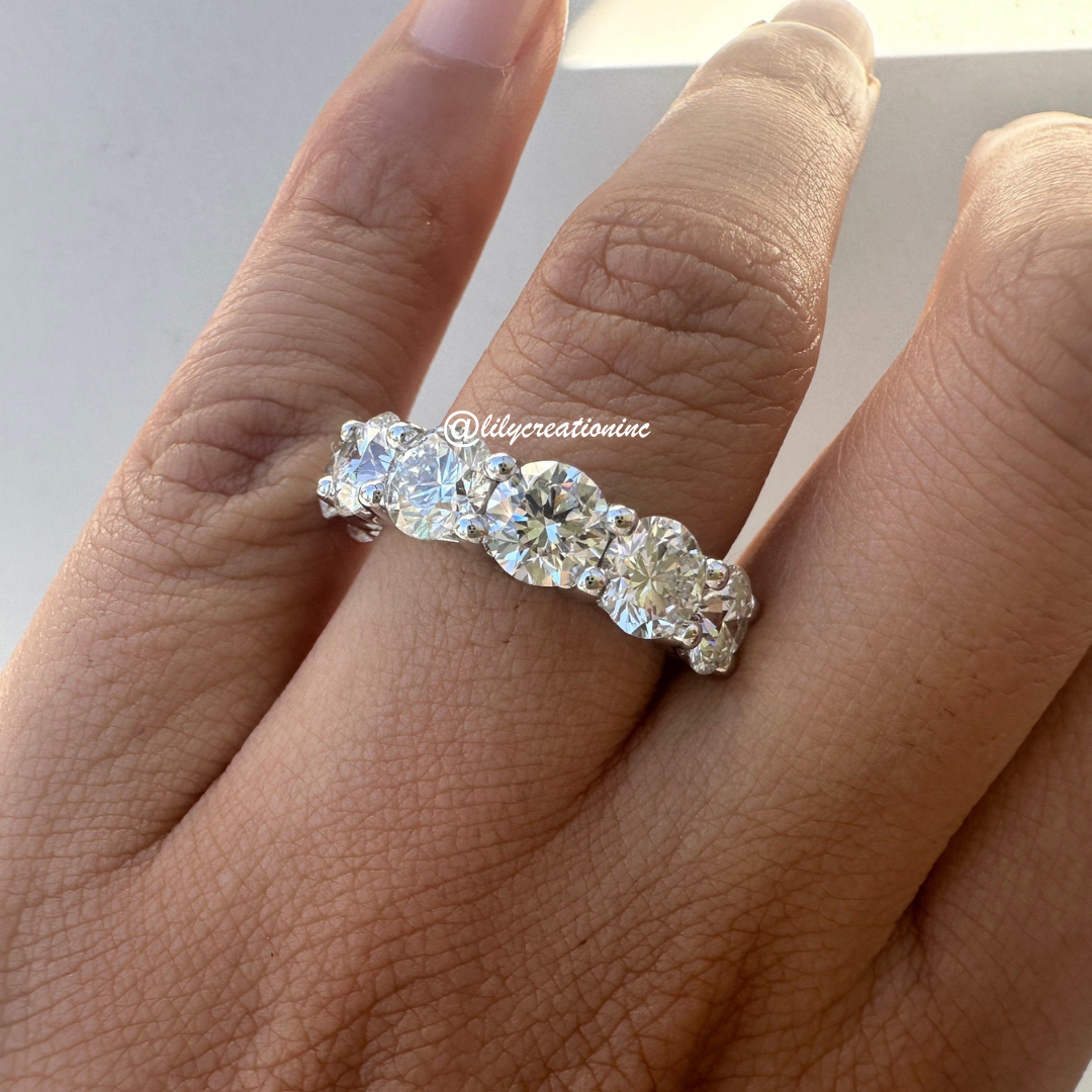 10 Carat Round Diamond Eternity Band