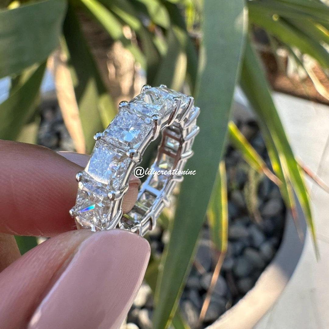 14 Carat Princess Cut Diamond Eternity Band