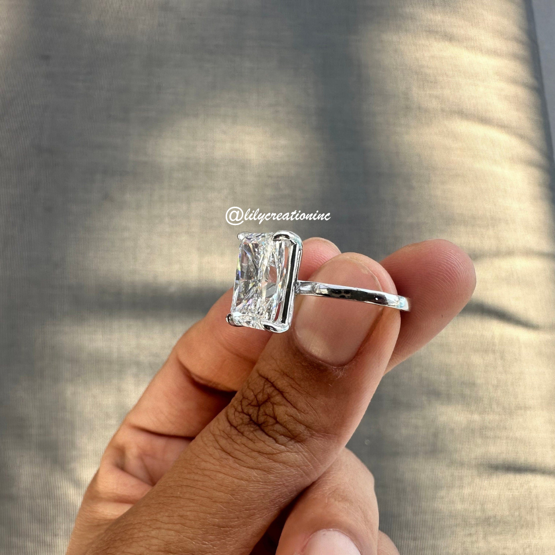 Radiant Cut Solitaire Diamond Engagement Ring