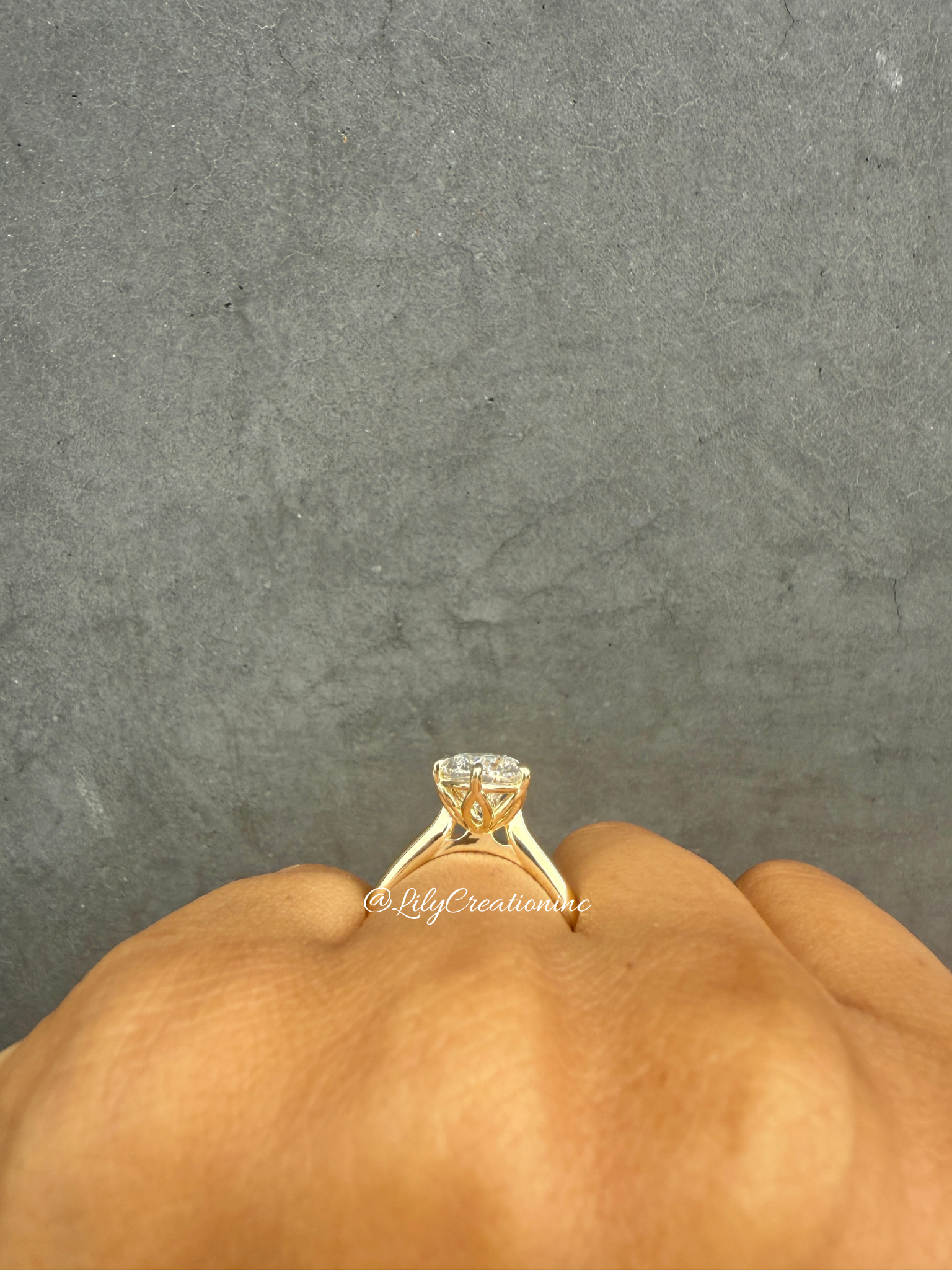 Classic Pear Cut Lab Grown Diamond Engagement Ring