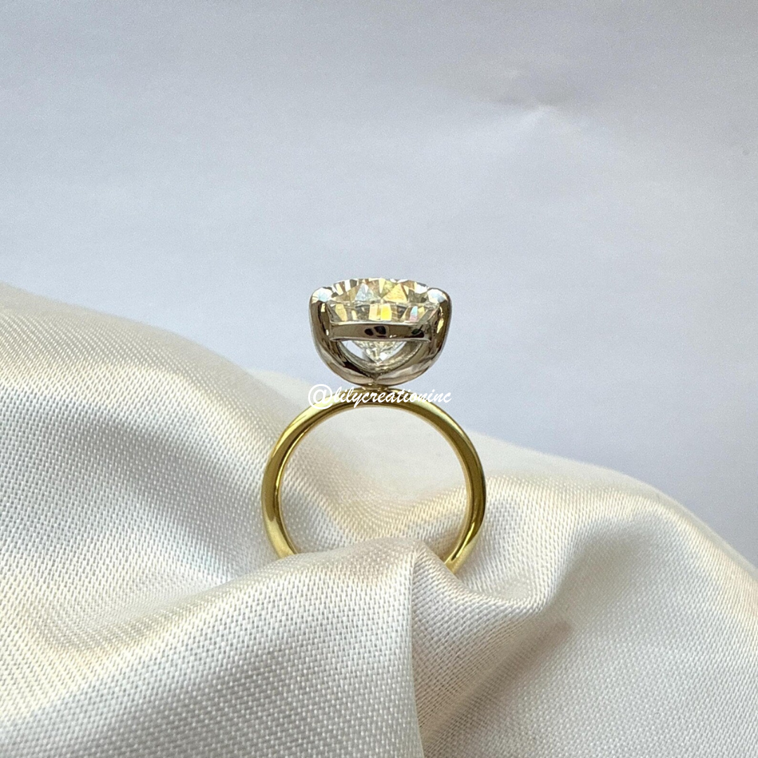 Six-Prong Pear Cut Diamond Engagement Ring