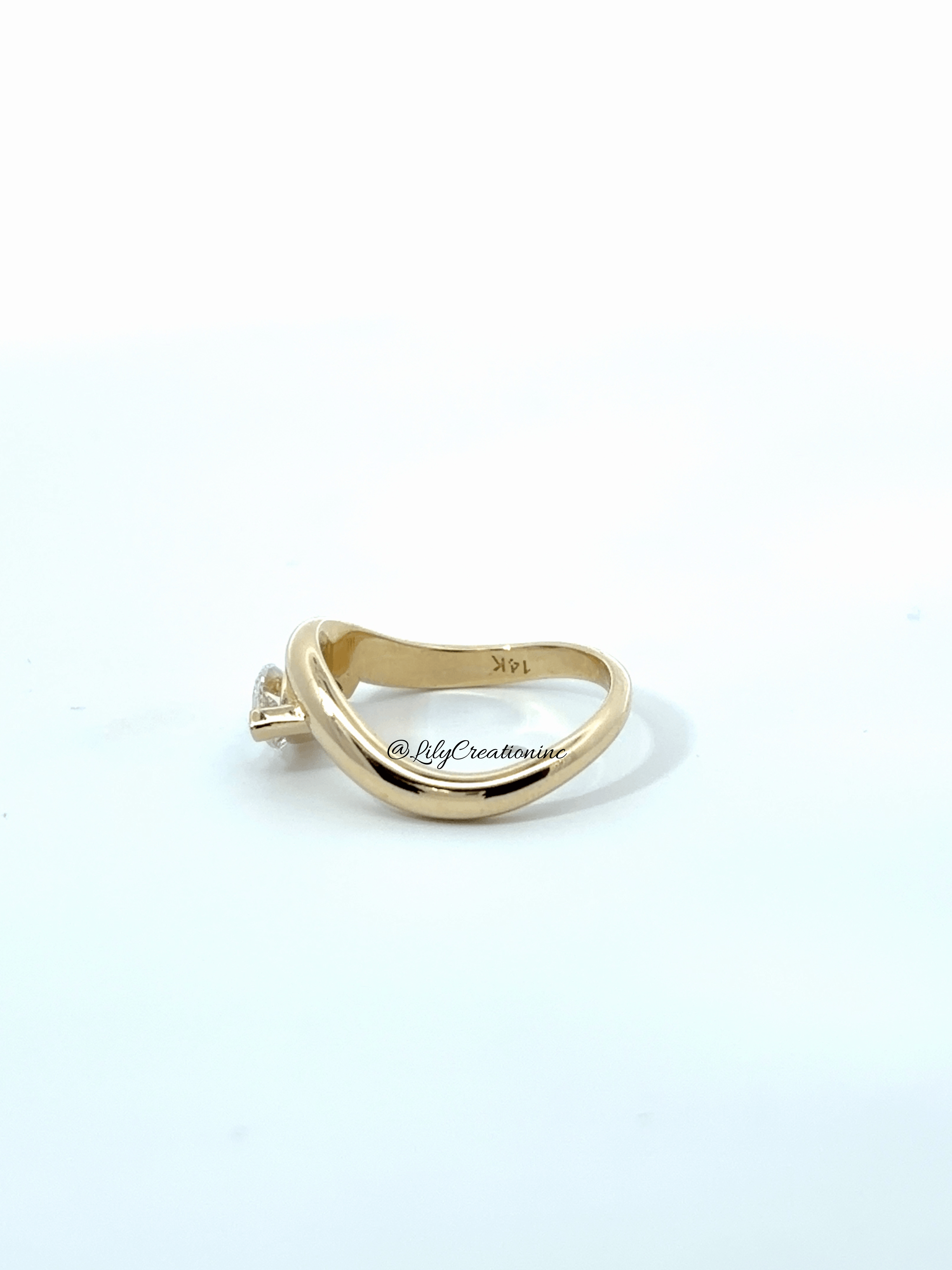 Art Deco Marquee Lab Grown Diamond Engagement Ring