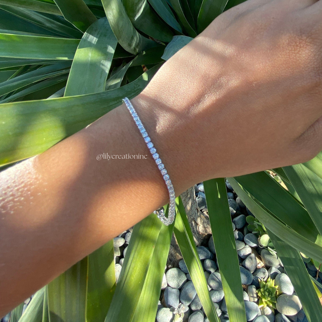 3 Carat Round Lab Grown Diamond Tennis Bracelet