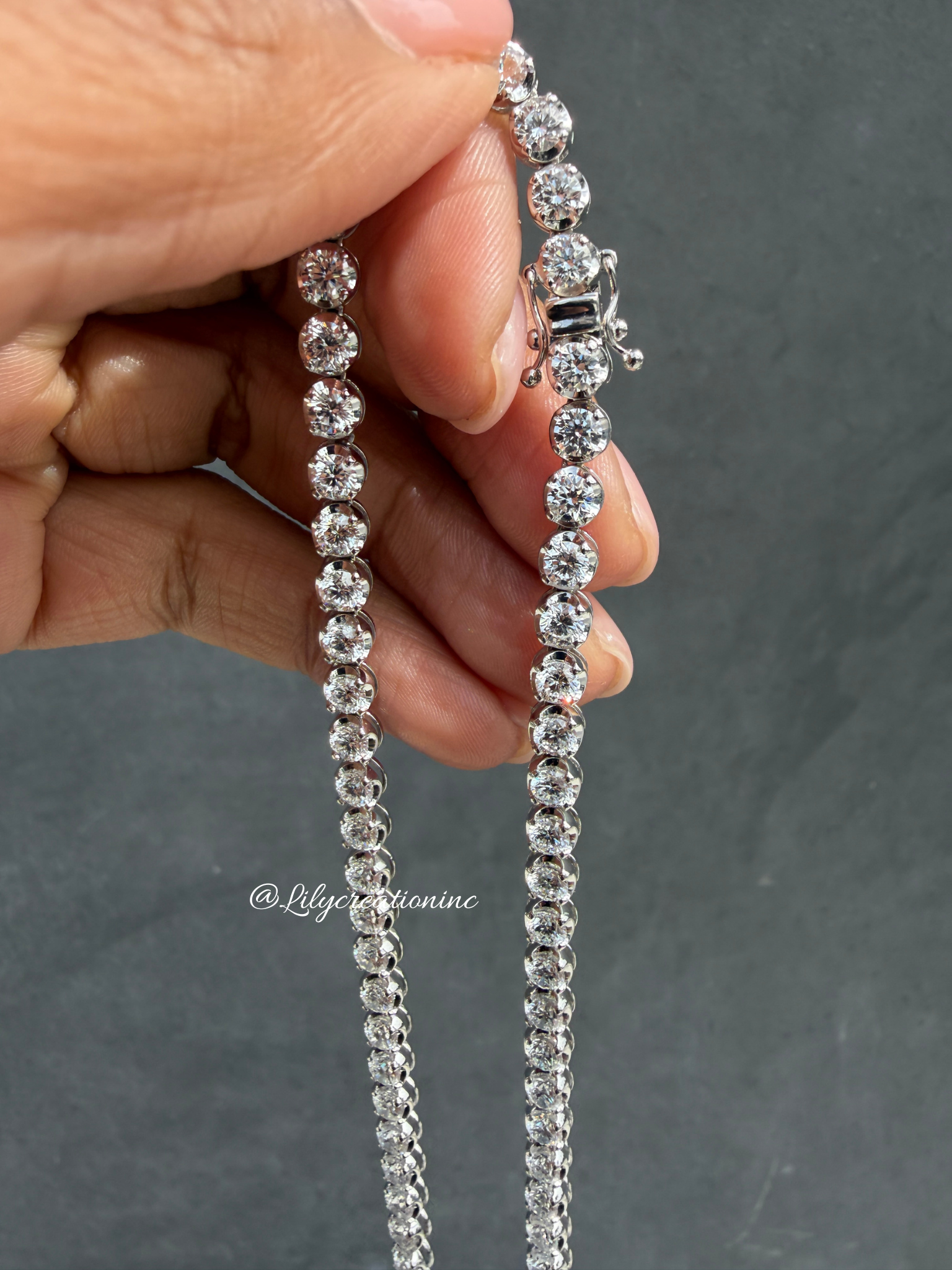 15 Carat Crown Diamond Tennis Necklace