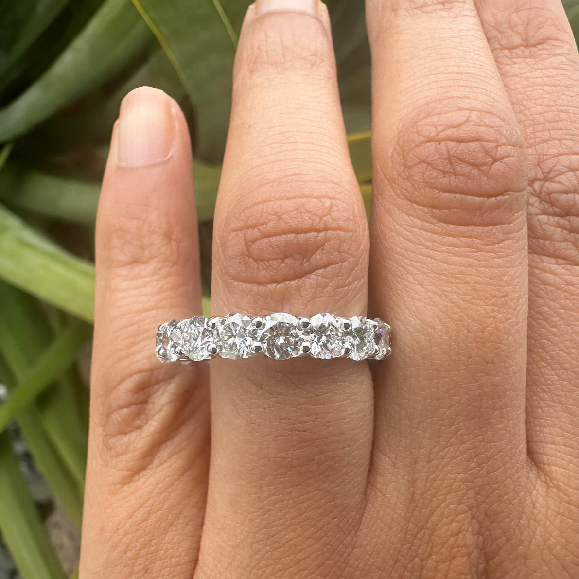 4 Carat Round U Prong Diamond Eternity Band