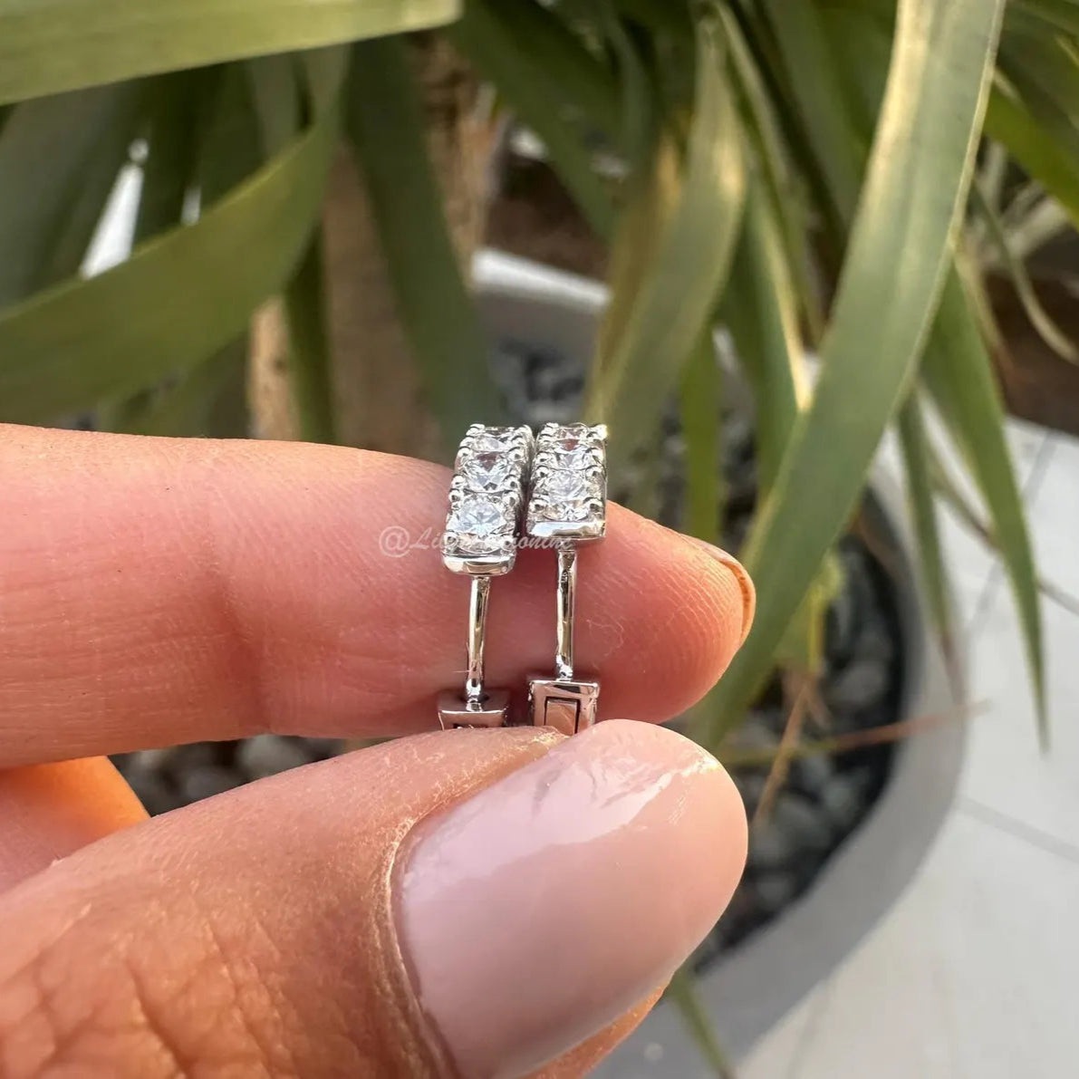 1.5 Carat Round Lab Grown Diamond Huggie Earrings