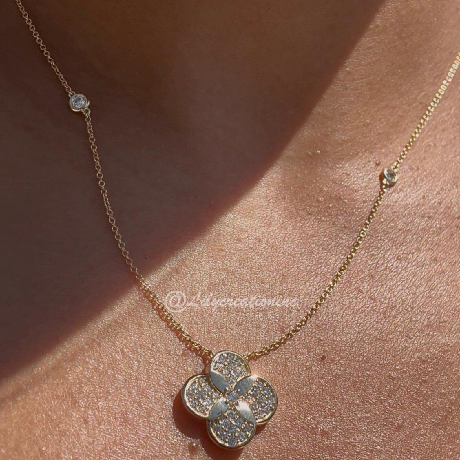 .55 Carat 4 Clover Natural Diamond Pendant