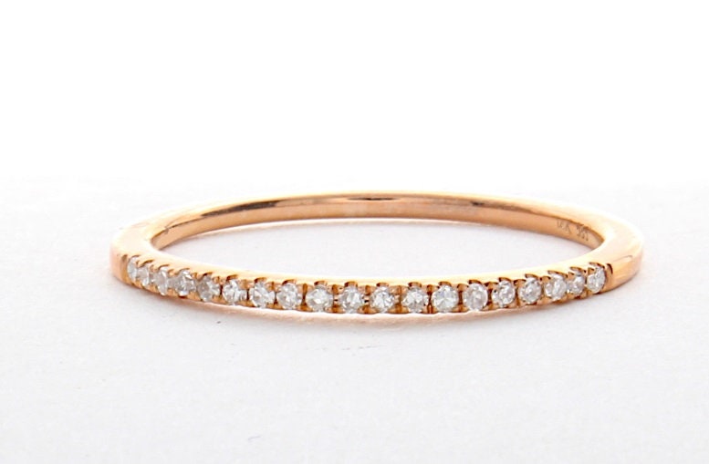 14k Rose Gold Art Deco Vintage Diamond Ring