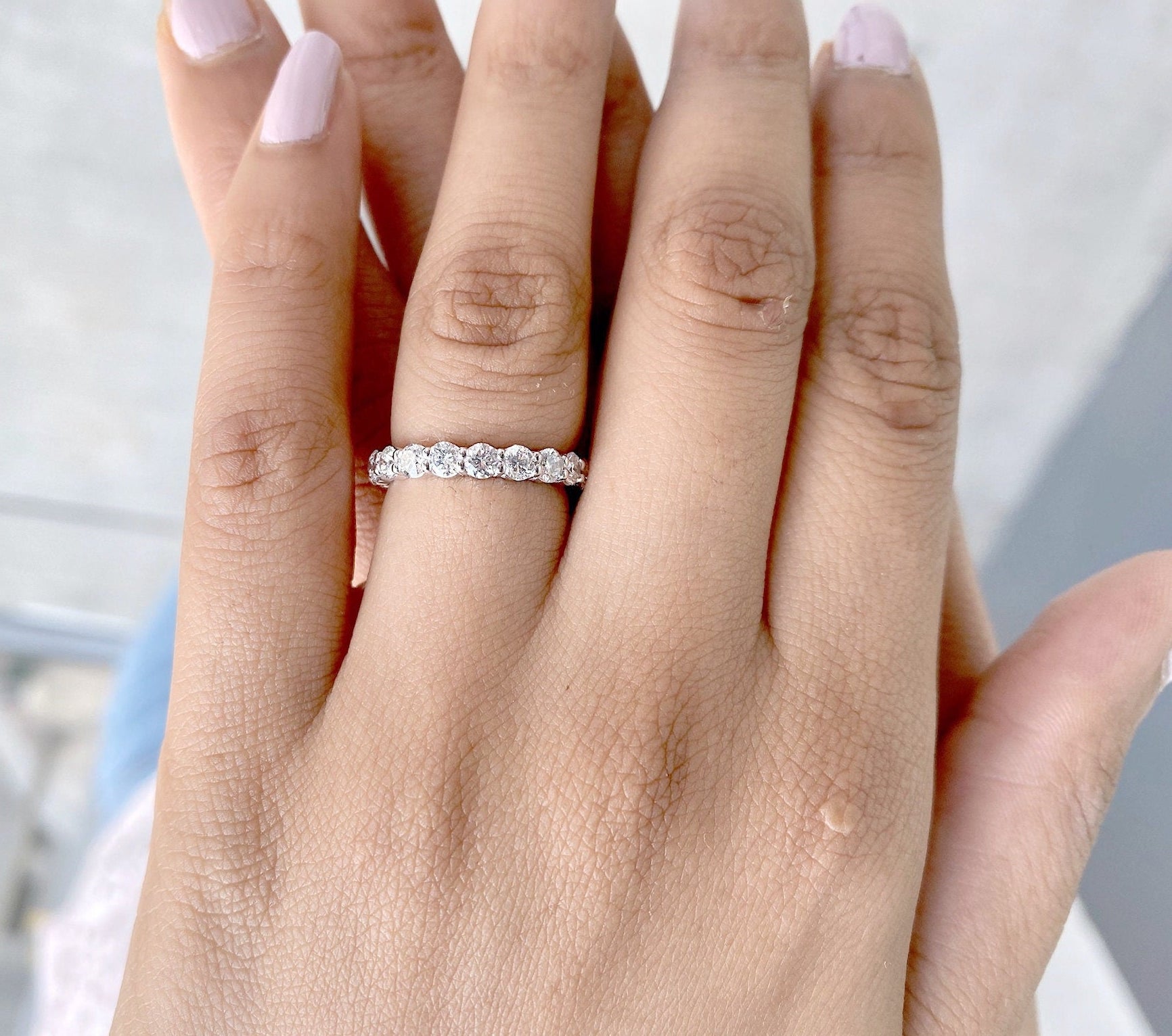 3 Carat Round Diamond Eternity Bands
