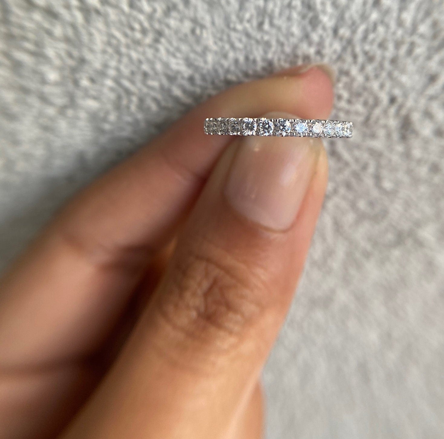 1 Carat 14K White Gold Diamond Eternity Ring