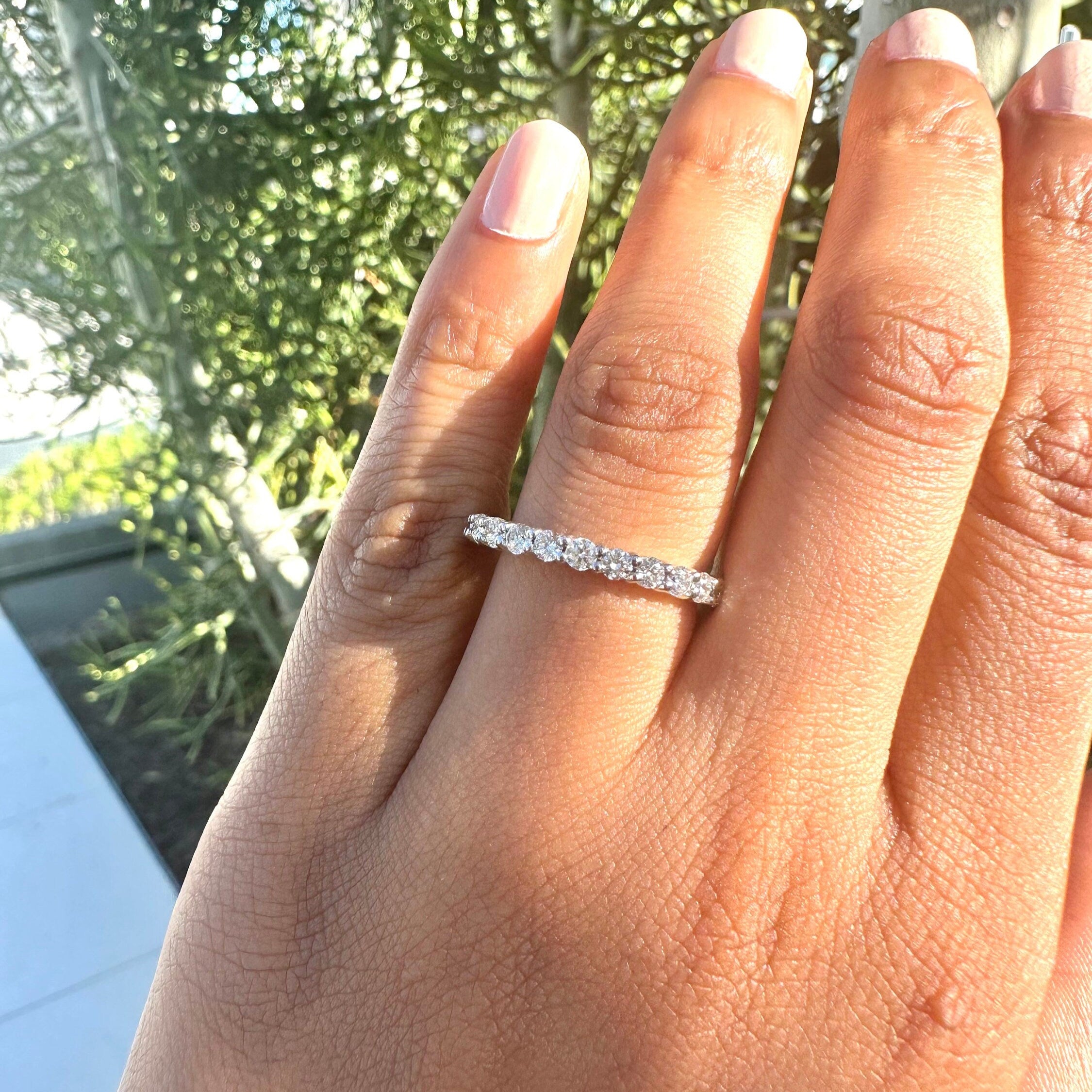 1 Carat Round Lab Grown Diamond Eternity Band