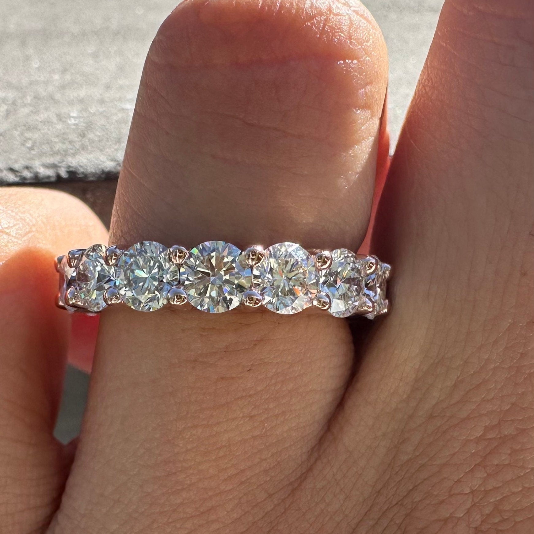 6 Carat Round Diamond Eternity Band
